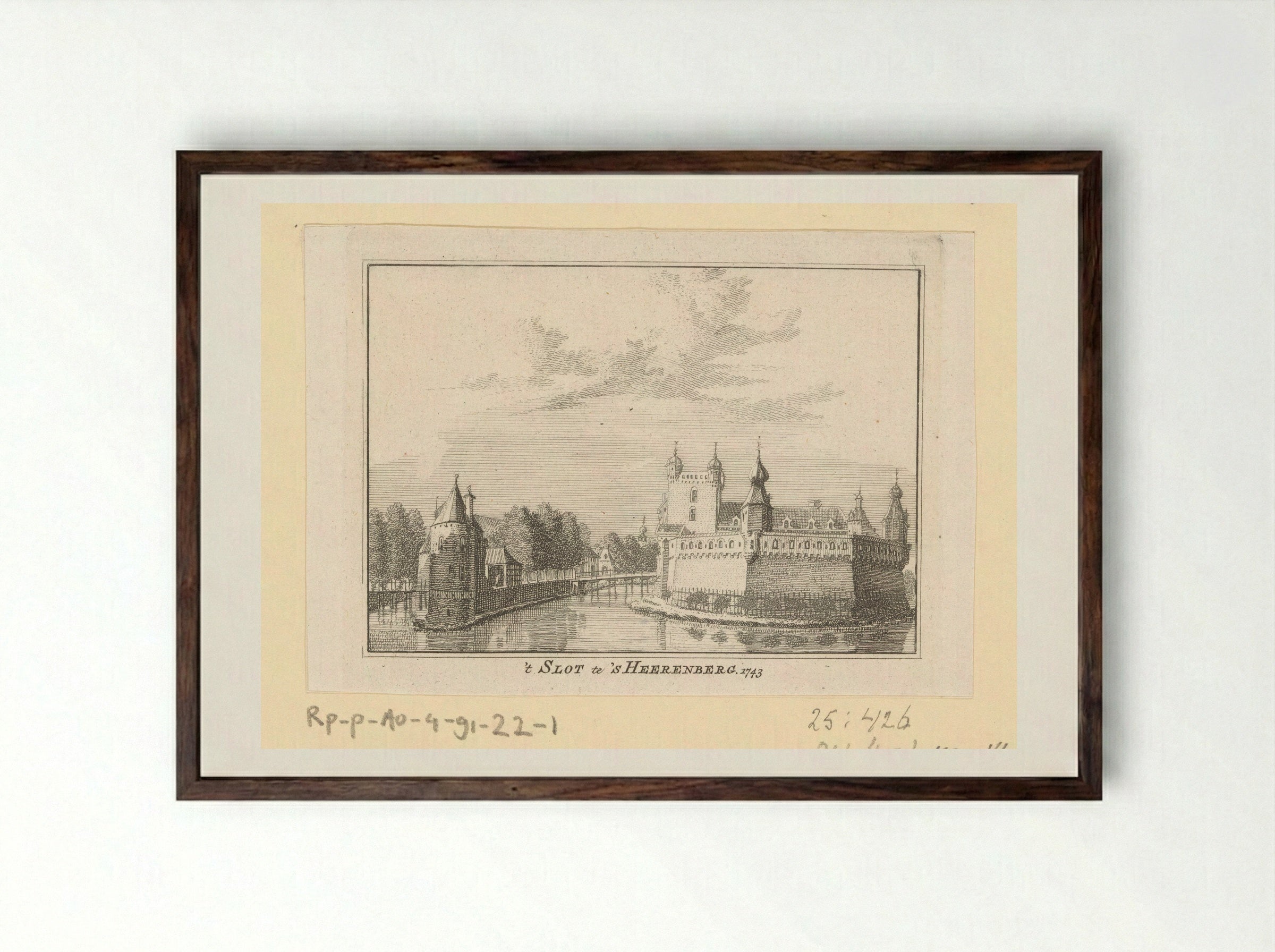 Gezicht op Huis Bergh - Hendrik Spilman - Framed Print Dark Wood