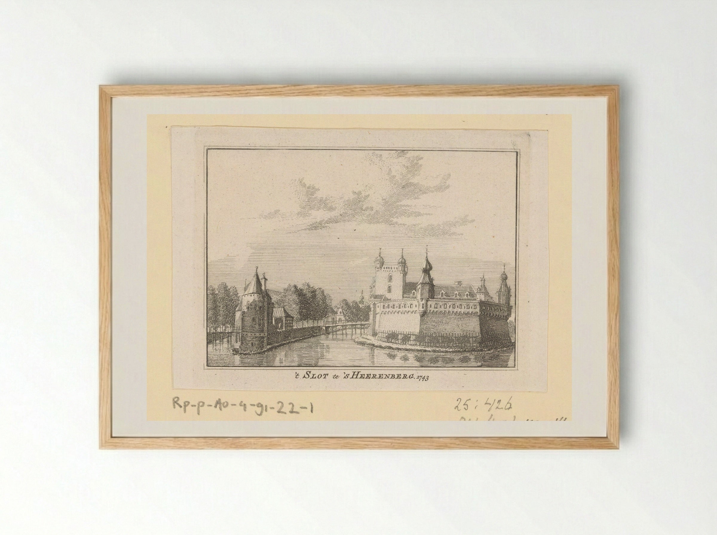 Gezicht op Huis Bergh - Hendrik Spilman - Framed Print Wood