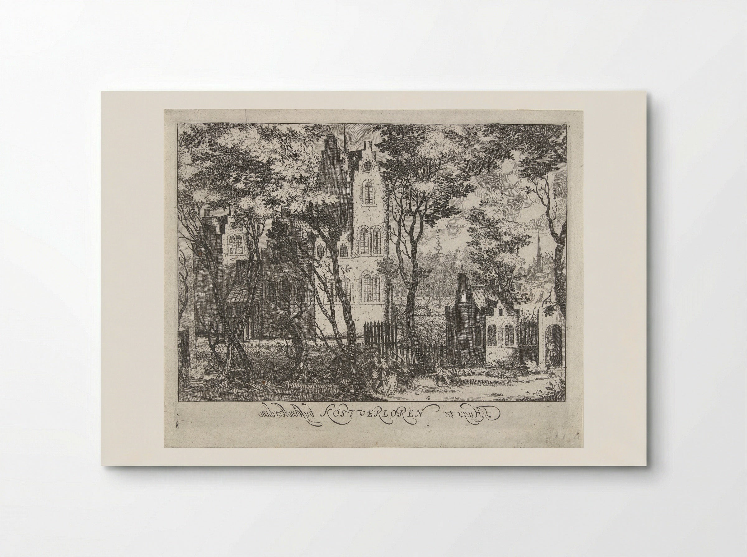 Gezicht op Huis Kostverloren nabij Amsterdam - Simon Frisius - Poster