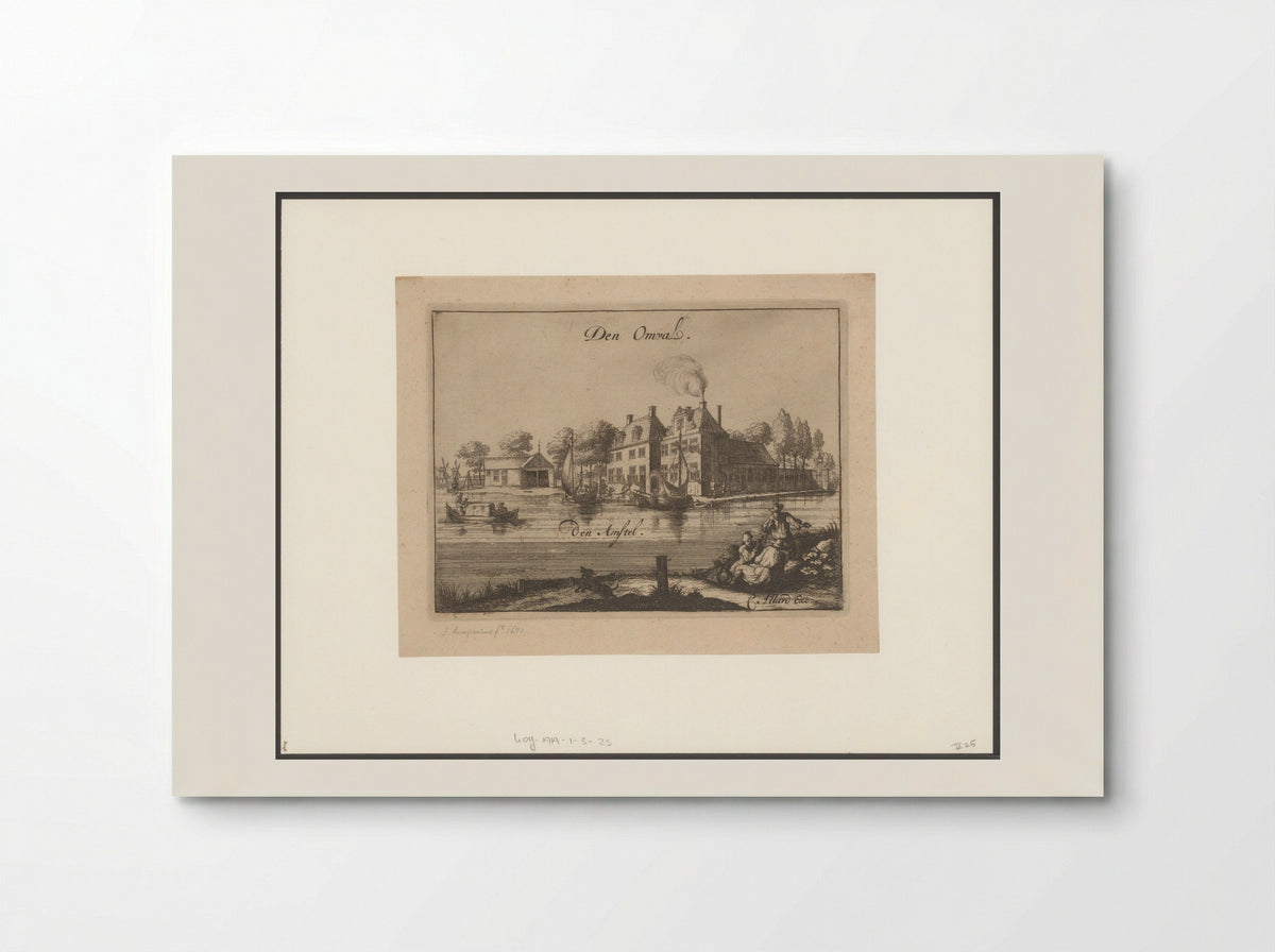 Gezicht op Huis de Omval - Johannes Leupenius - Poster