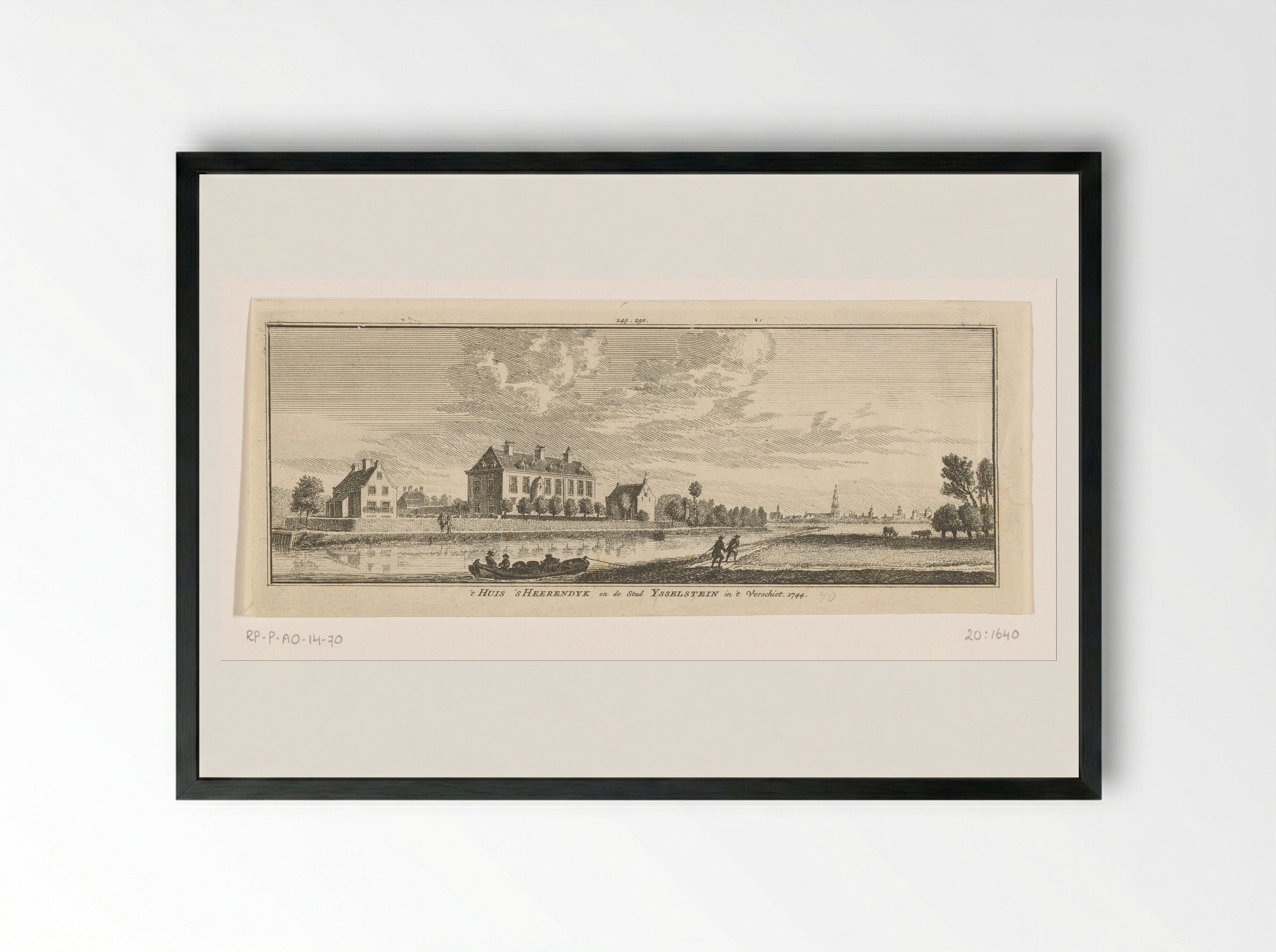 Gezicht op Huis 's Heerendijk - Hendrik Spilman - Framed Print Black