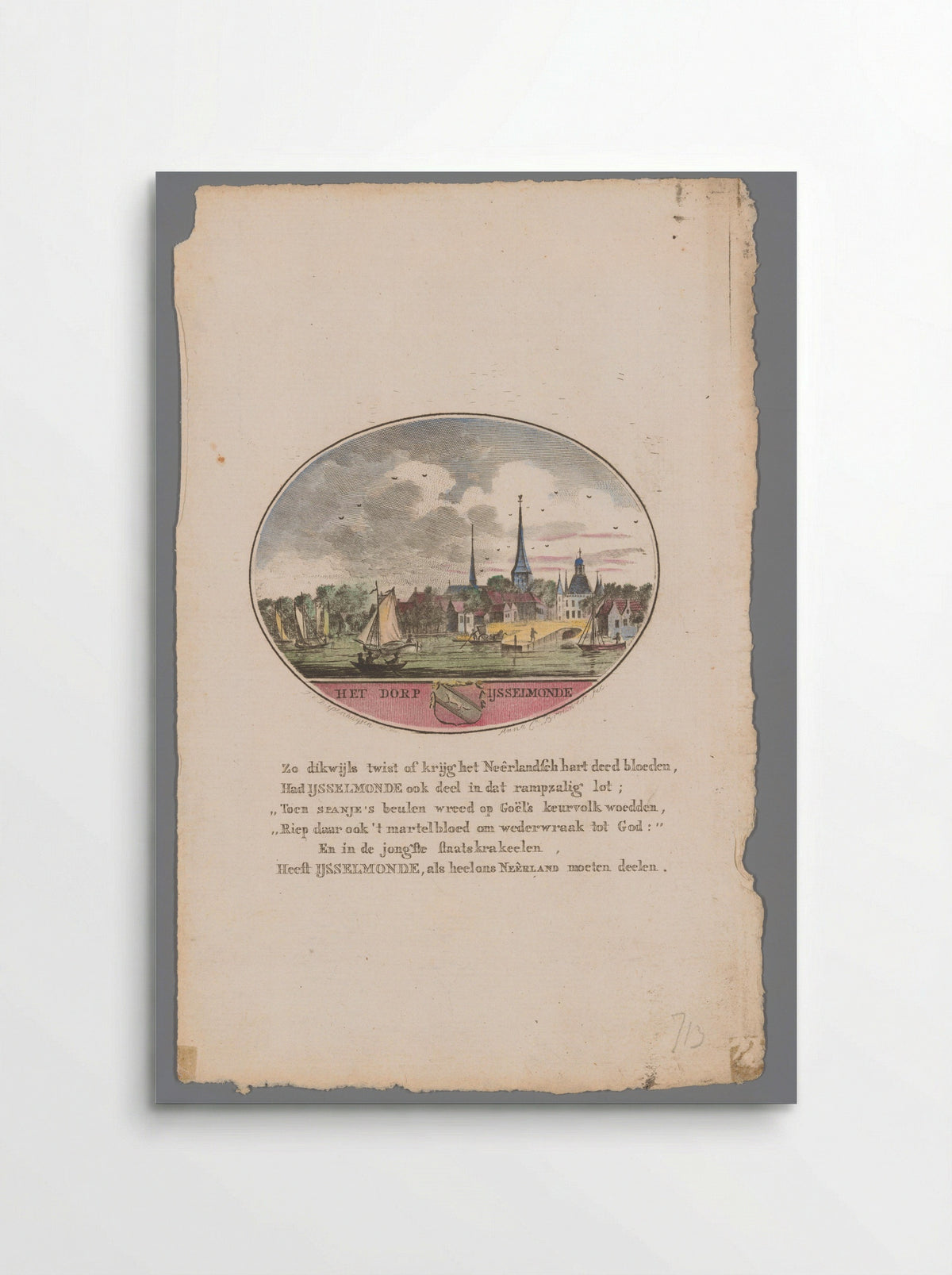 Gezicht op IJsselmonde - Hendrik Arend Banse - Poster