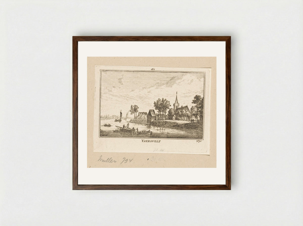 Gezicht op Jaarsveld - Abraham Rademaker - Framed Print Dark Wood
