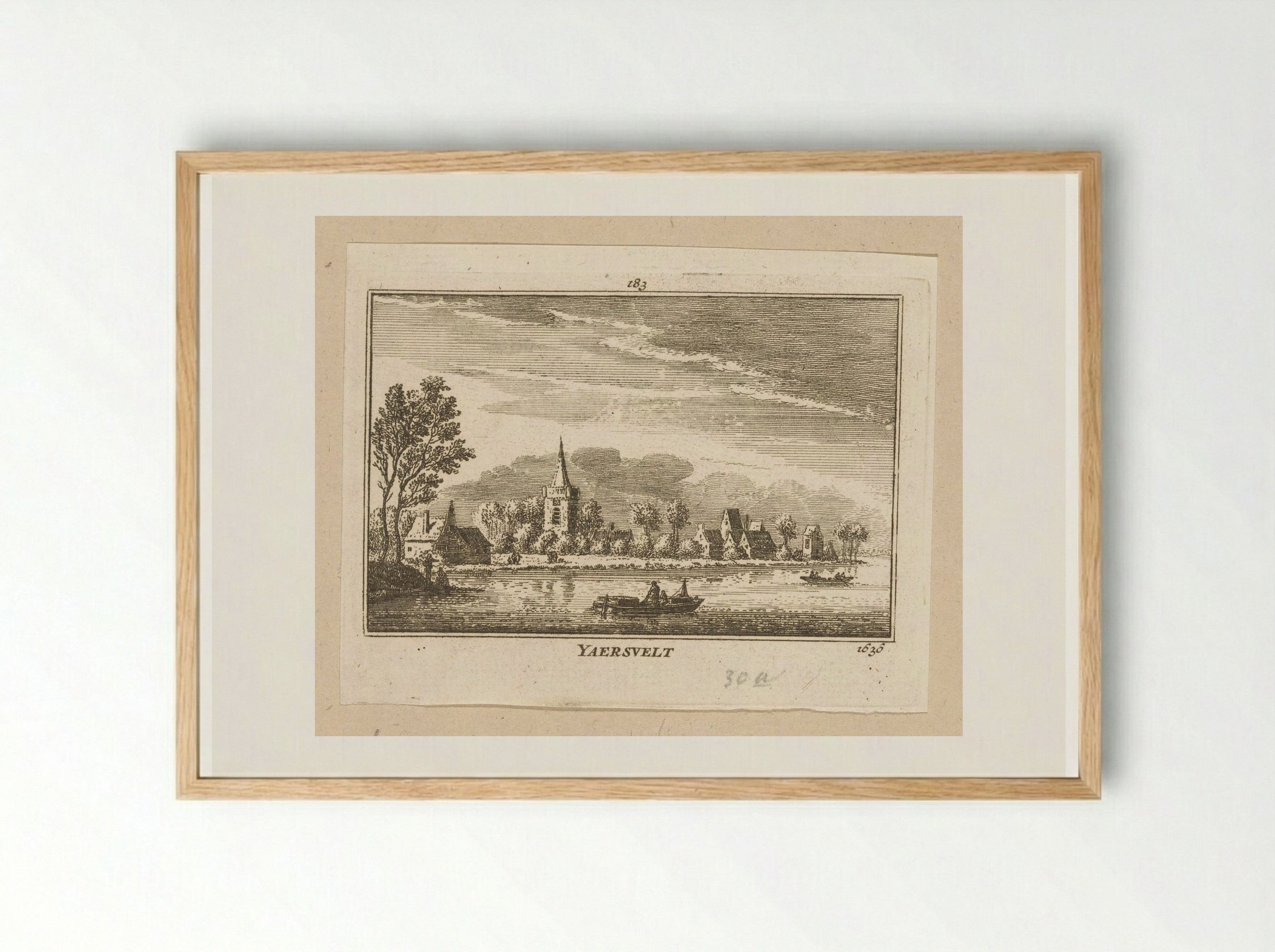 Gezicht op Jaarsveld - Abraham Rademaker - Framed Print Wood