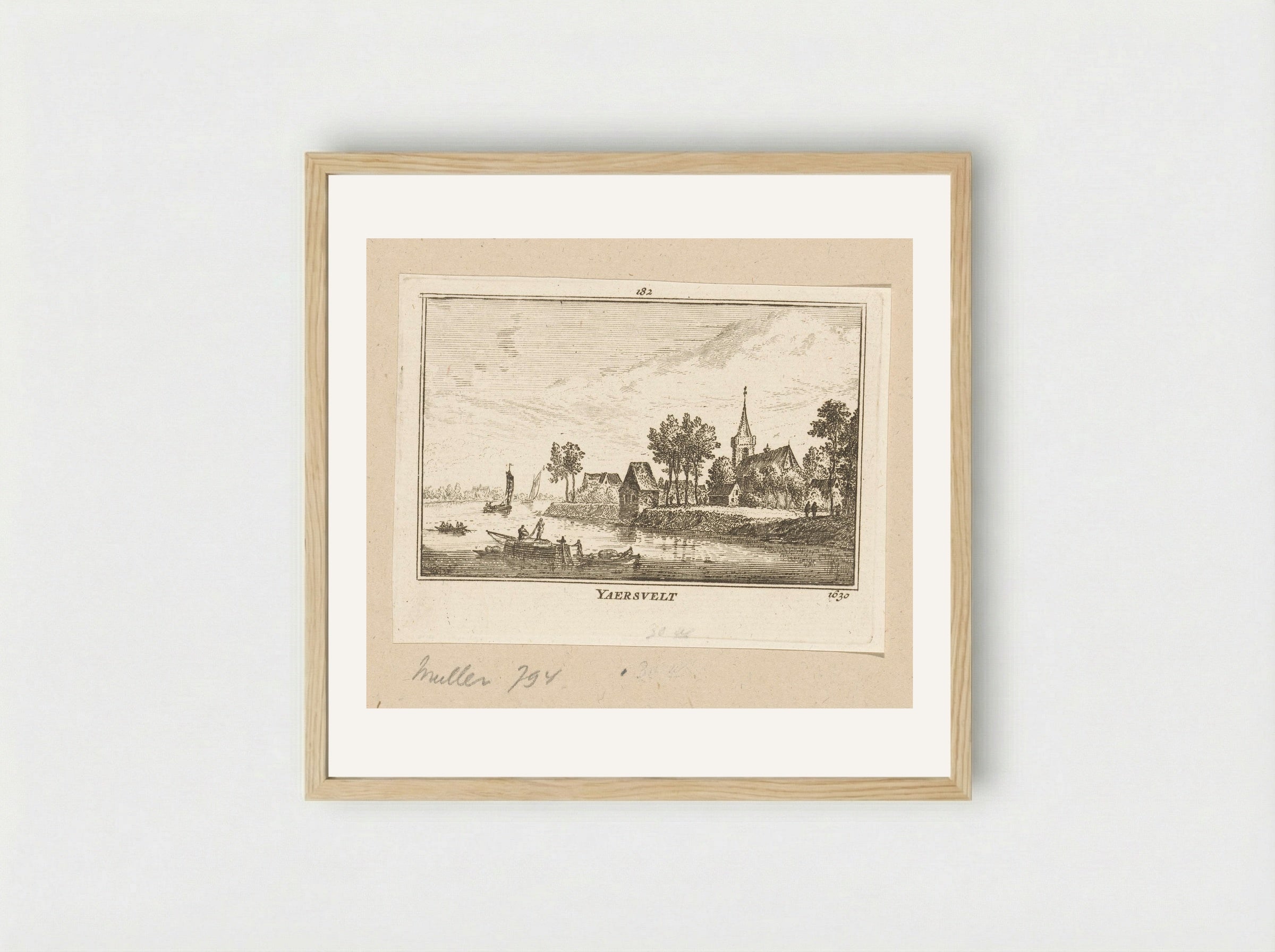 Gezicht op Jaarsveld - Abraham Rademaker - Framed Print Wood