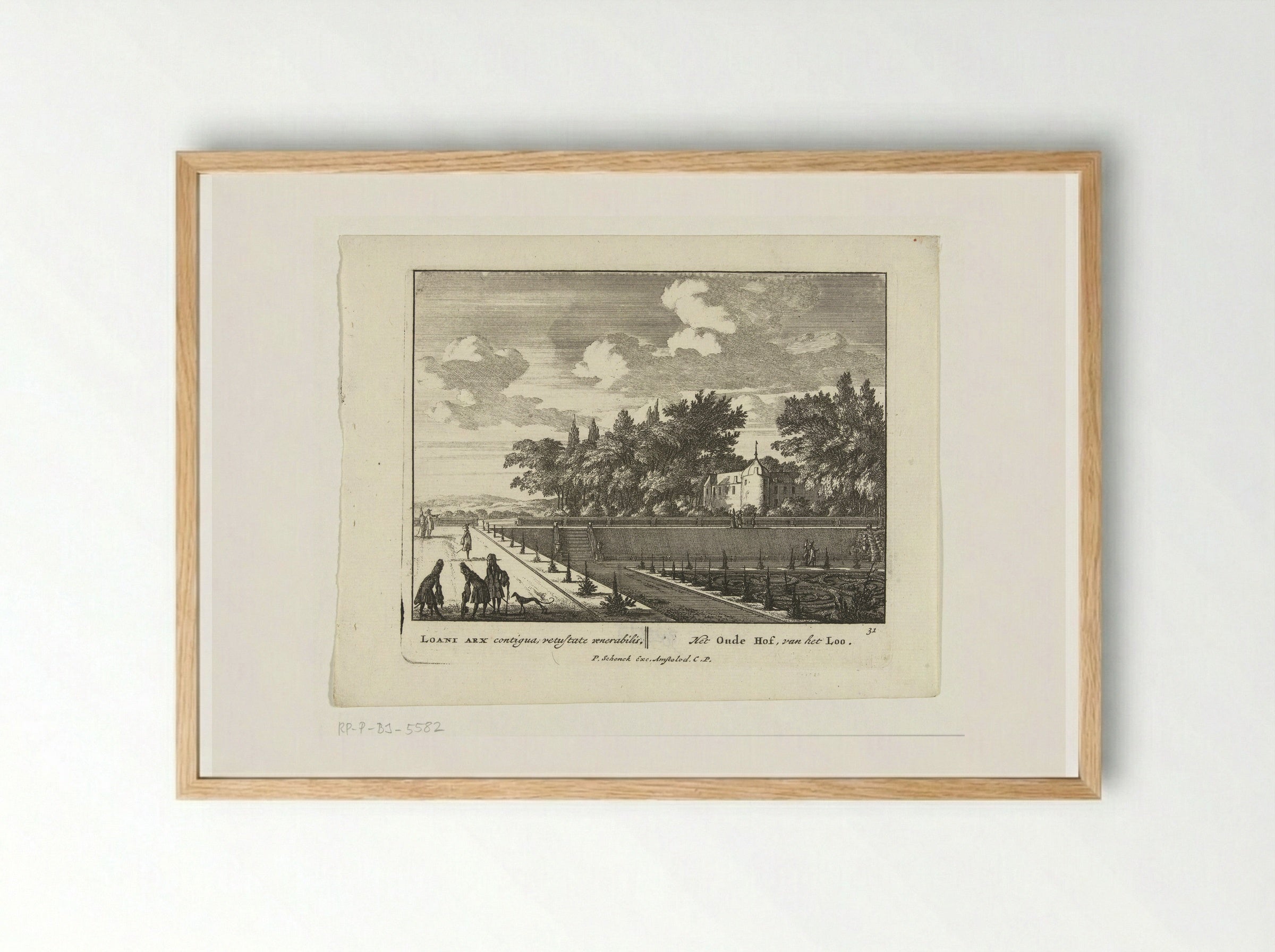 Gezicht op Kasteel Het Oude Loo - Jan van Call (I) - Framed Print Wood