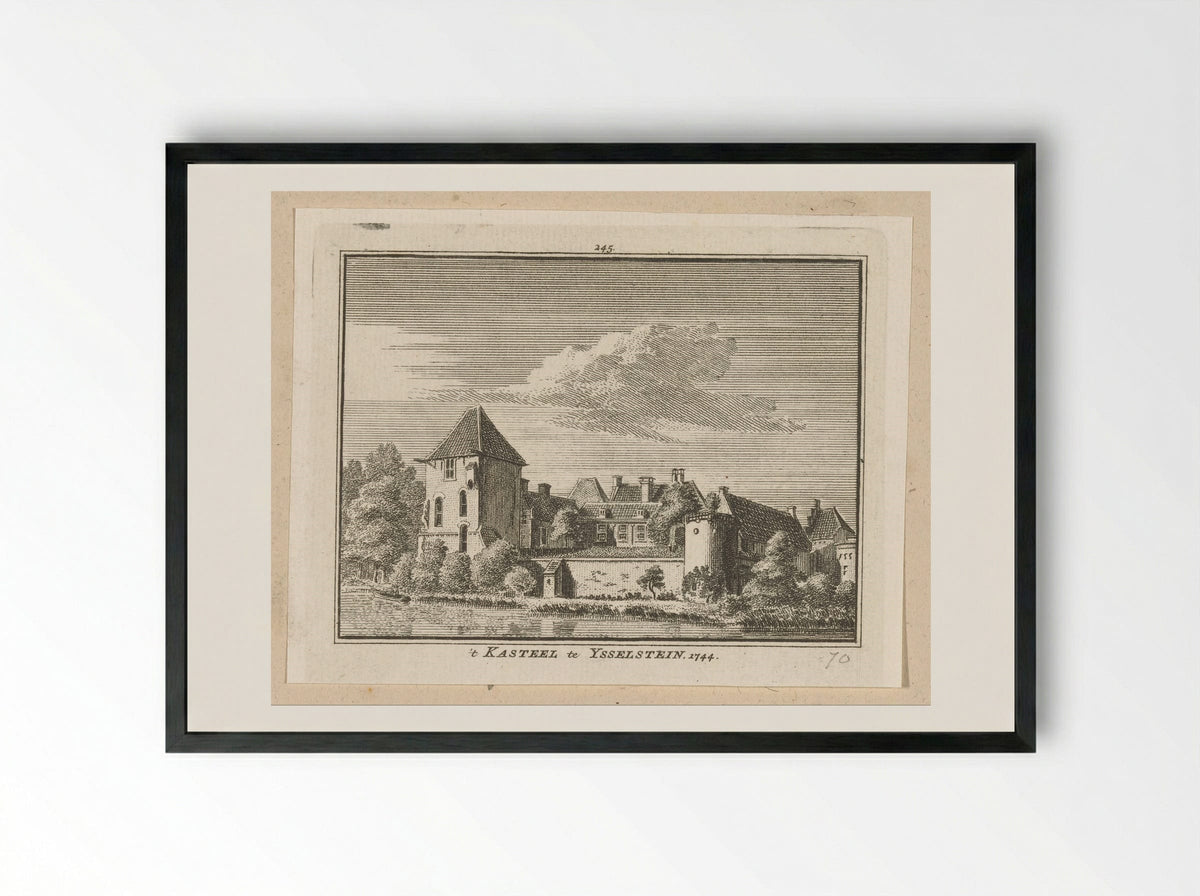 Gezicht op Kasteel IJsselstein - Hendrik Spilman - Framed Print Black