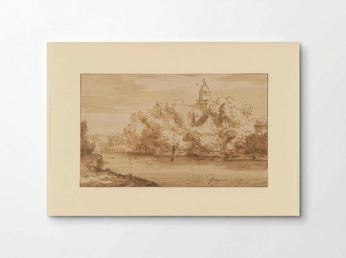Gezicht op Kasteel Nijenrode aan de Vecht - Johannes Leupenius - Poster