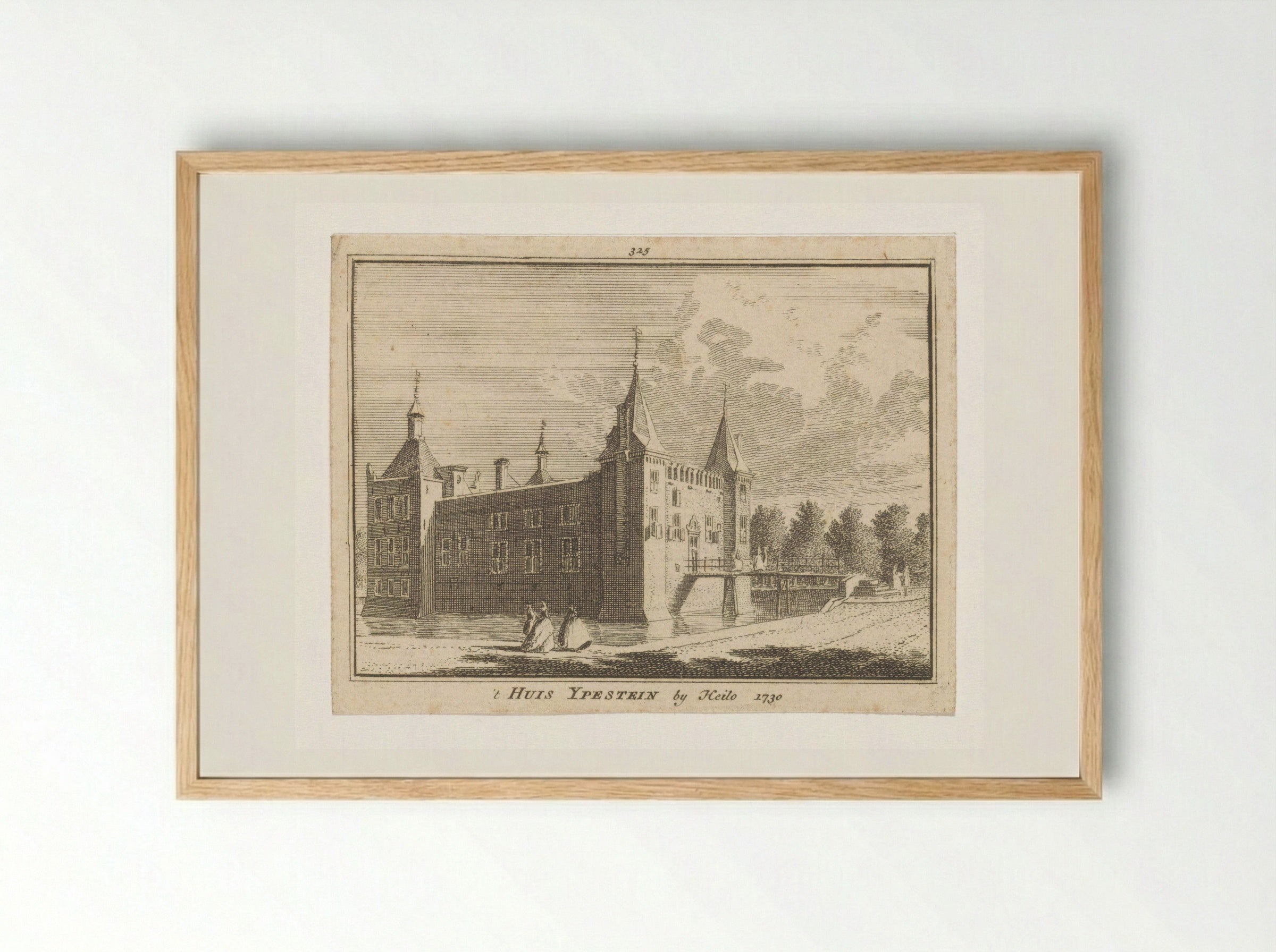 Gezicht op Kasteel Ypestein - Hendrik Spilman - Framed Print Wood