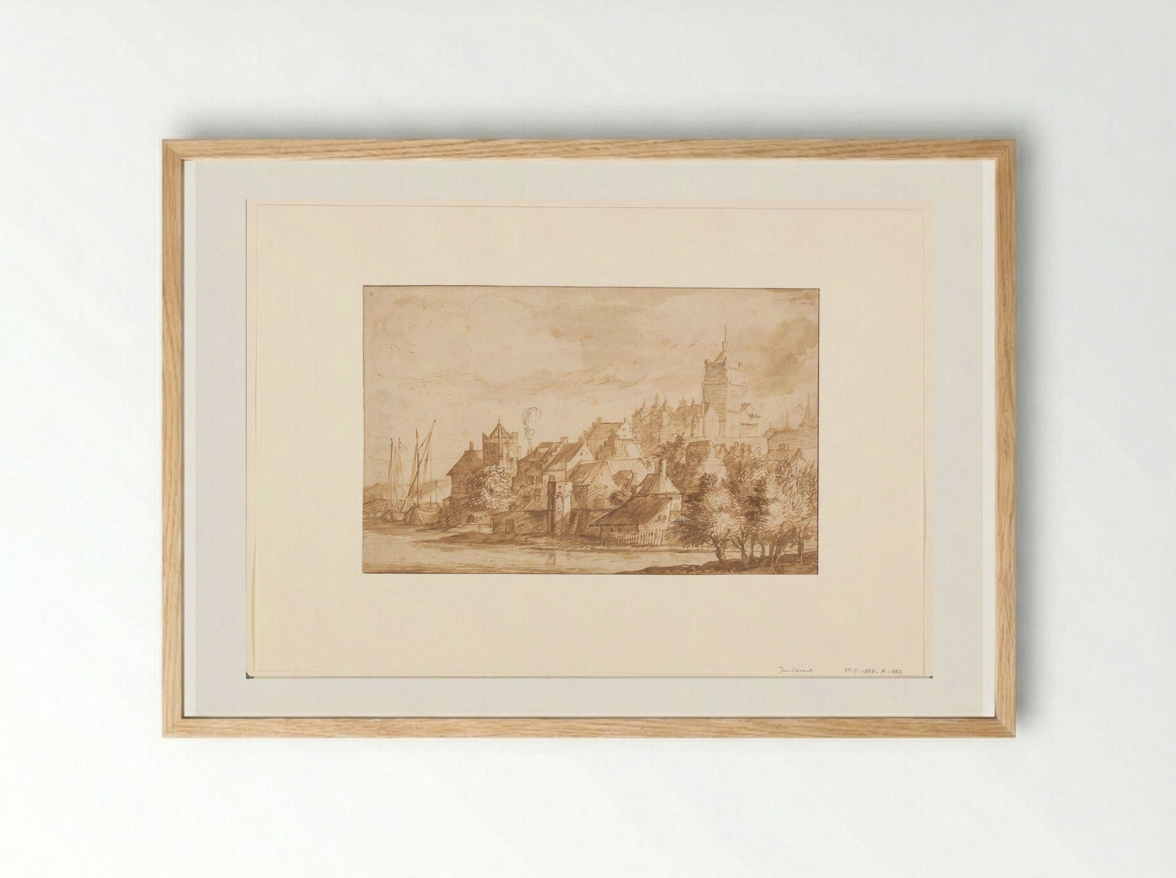 Gezicht op Kleef - Jan Lievens - Framed Print Wood