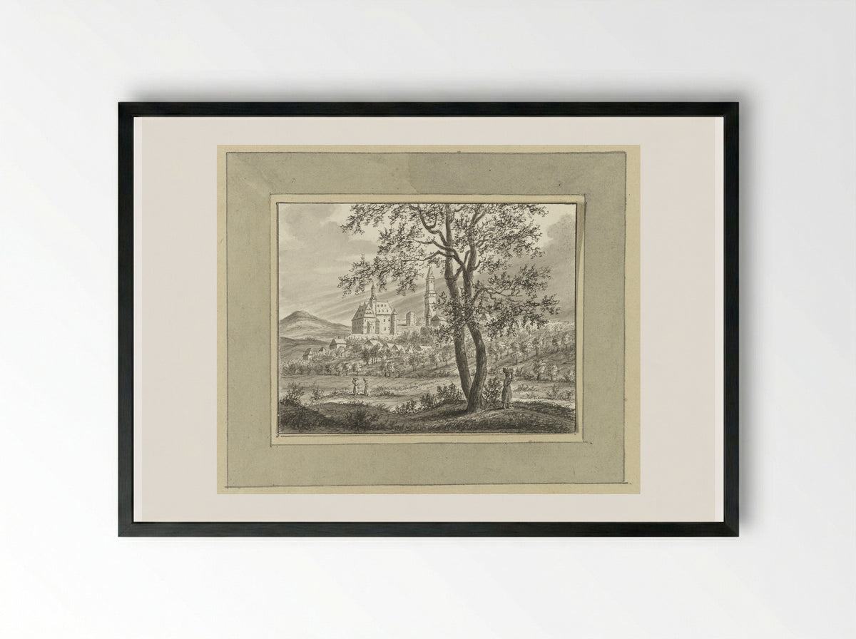 Gezicht op Kronenberg bij Frankfurt am Main - Ernst Willem Jan Bagelaar - Framed Print Black