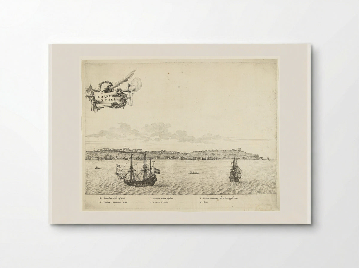 Gezicht op Luanda (rechterhelft) - Salomon Savery - Poster