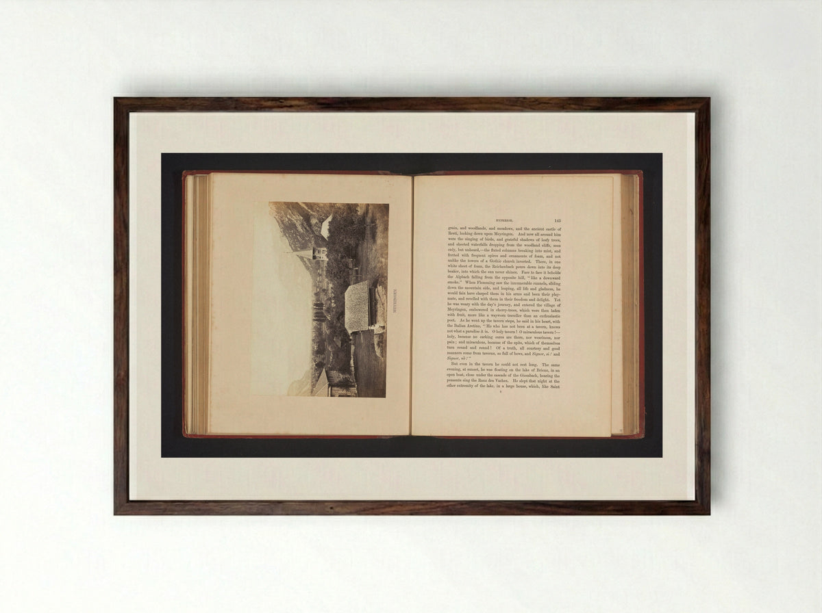Gezicht op Meiringen - Francis Frith - Framed Print Dark Wood