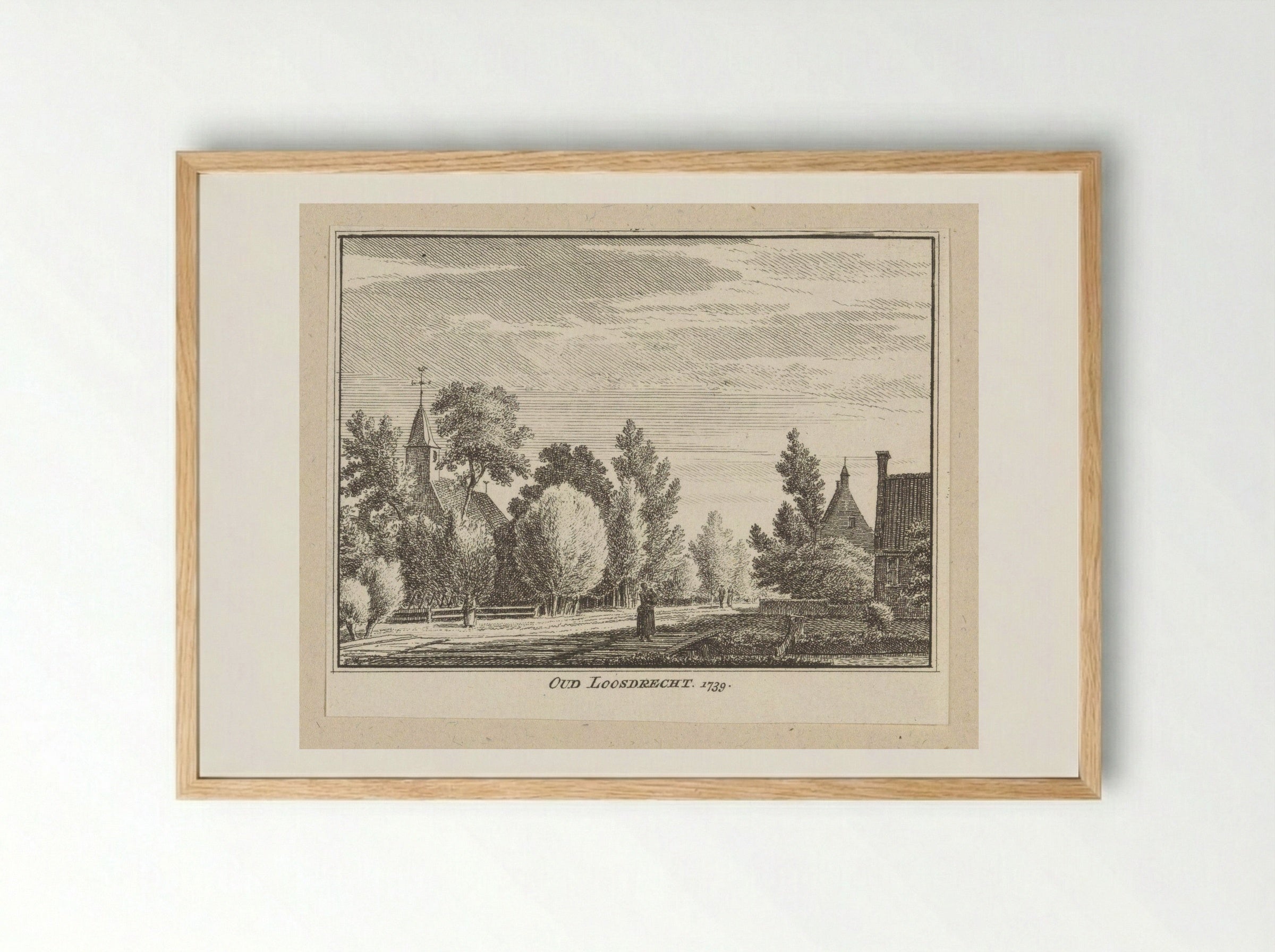 Gezicht op Oud-Loosdrecht - Hendrik Spilman - Framed Print Wood