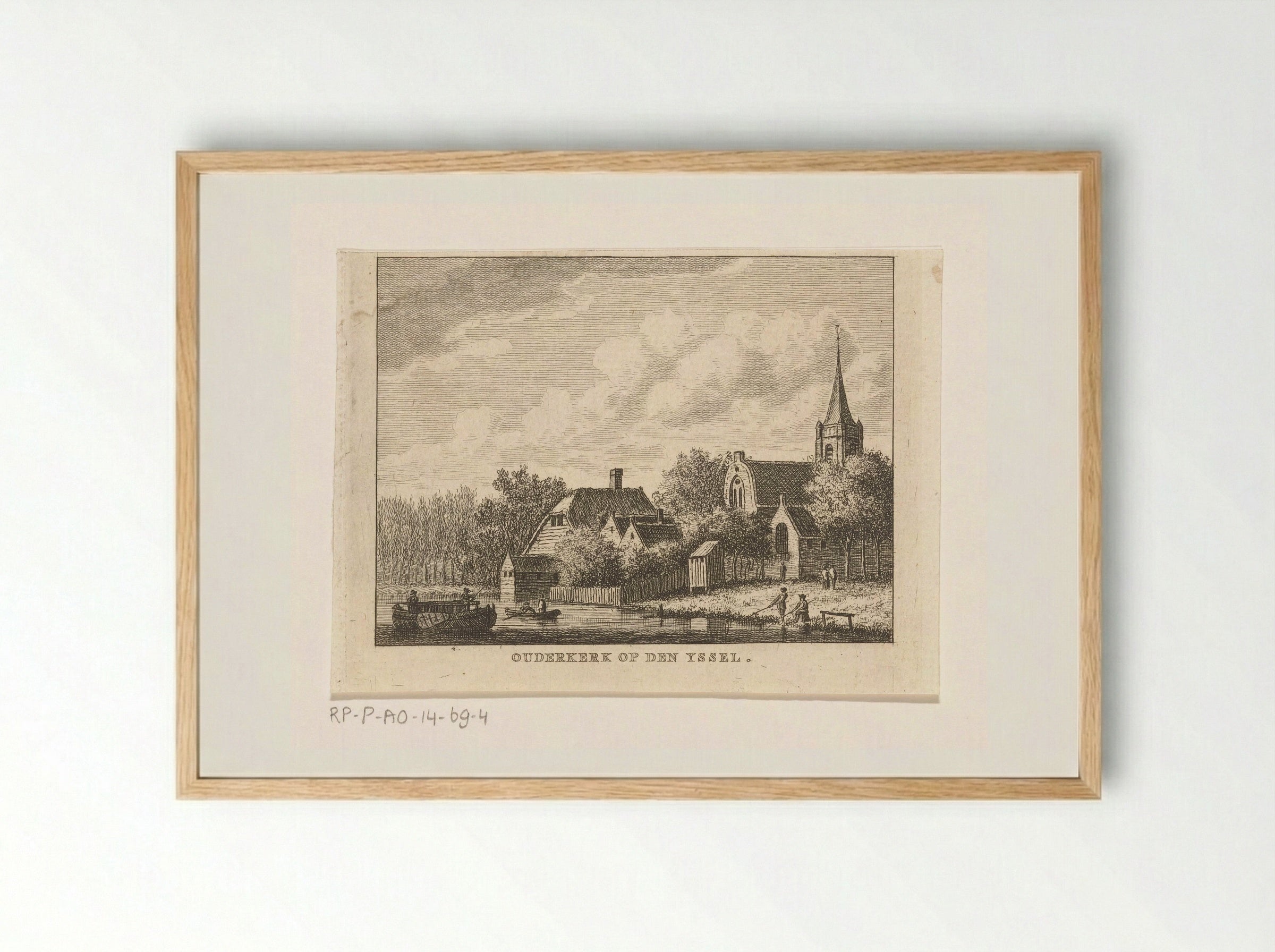 Gezicht op Ouderkerk aan den IJssel - Carel Frederik Bendorp (I) - Framed Print Wood