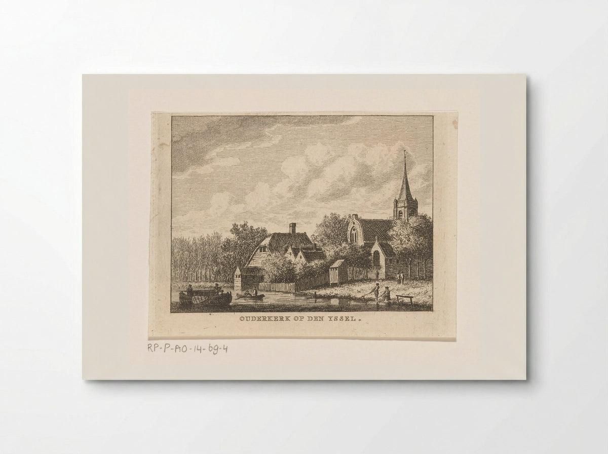 Gezicht op Ouderkerk aan den IJssel - Carel Frederik Bendorp (I) - Poster