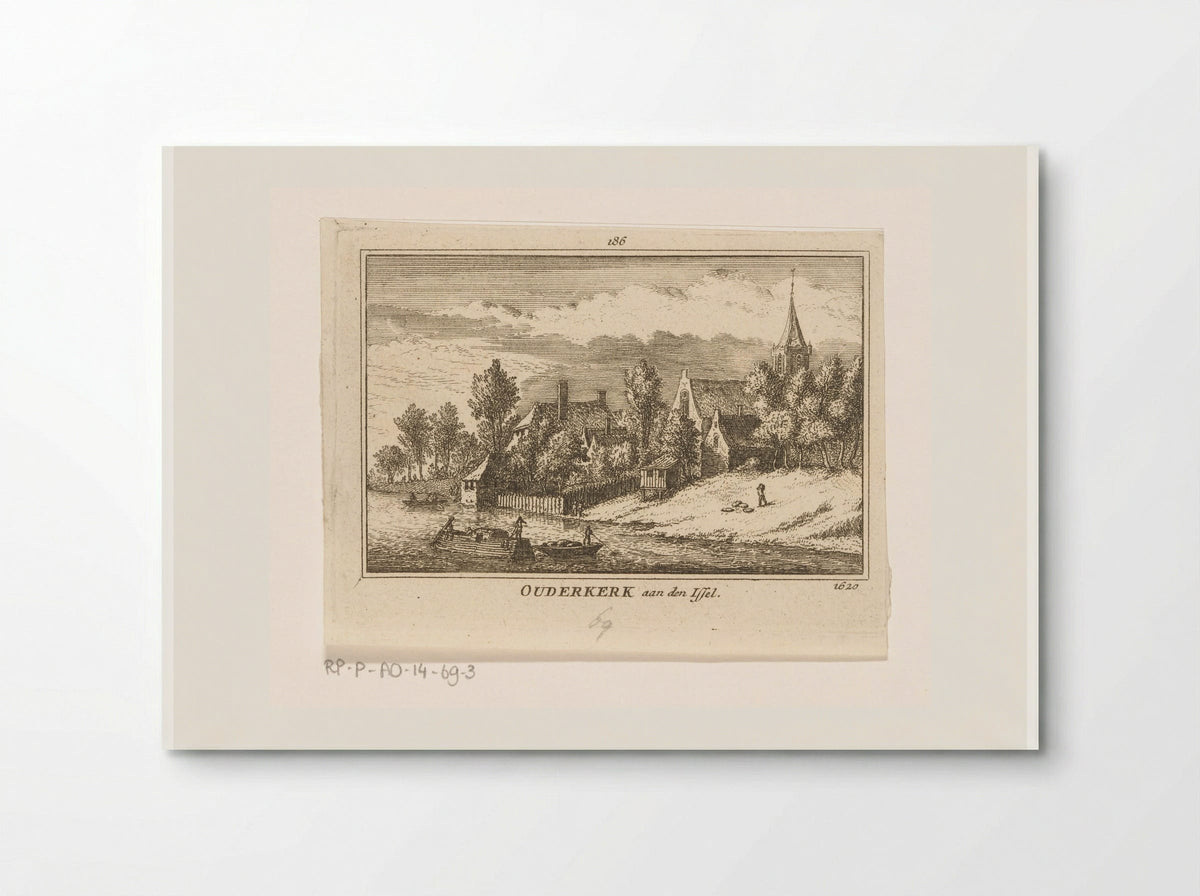 Gezicht op Ouderkerk aan den IJssel - Abraham Rademaker - Poster