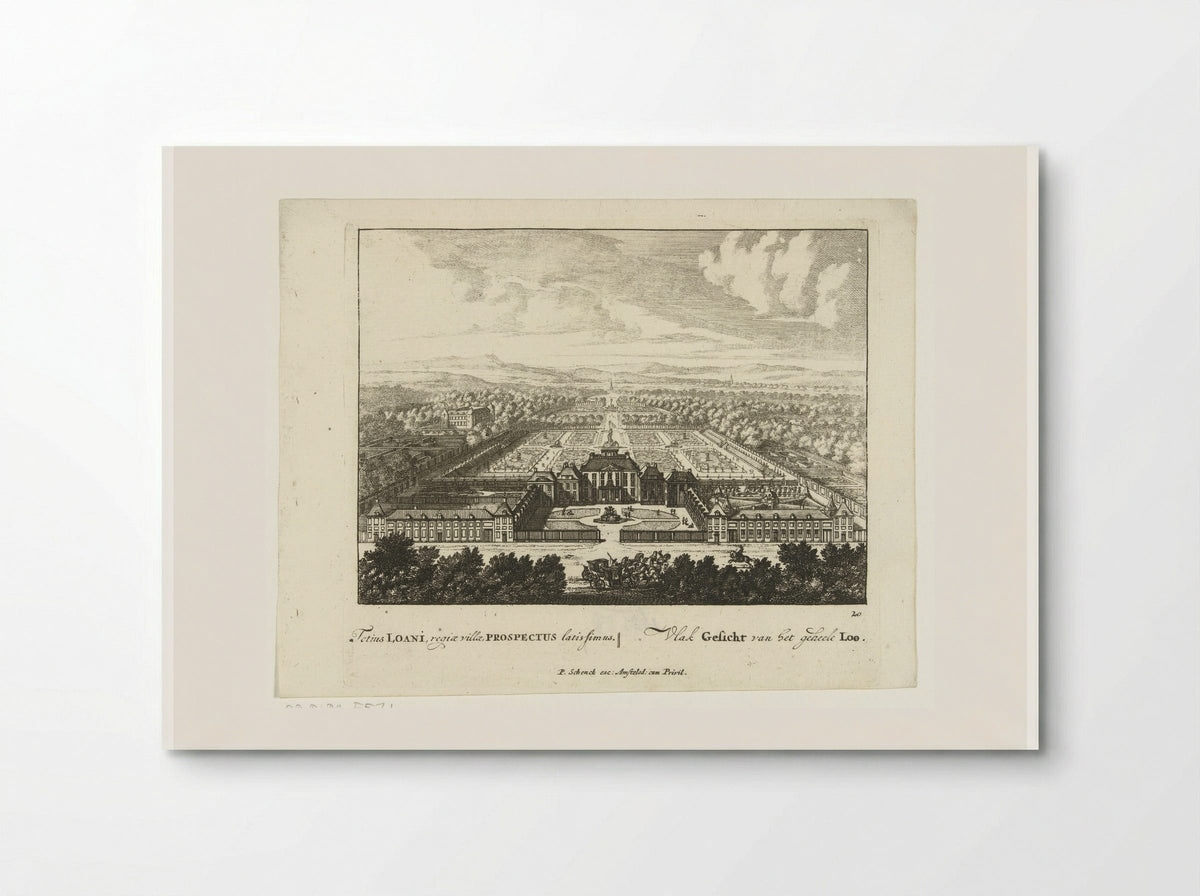Gezicht op Paleis Het Loo vanuit vogelvlucht - Jan van Call (I) - Poster