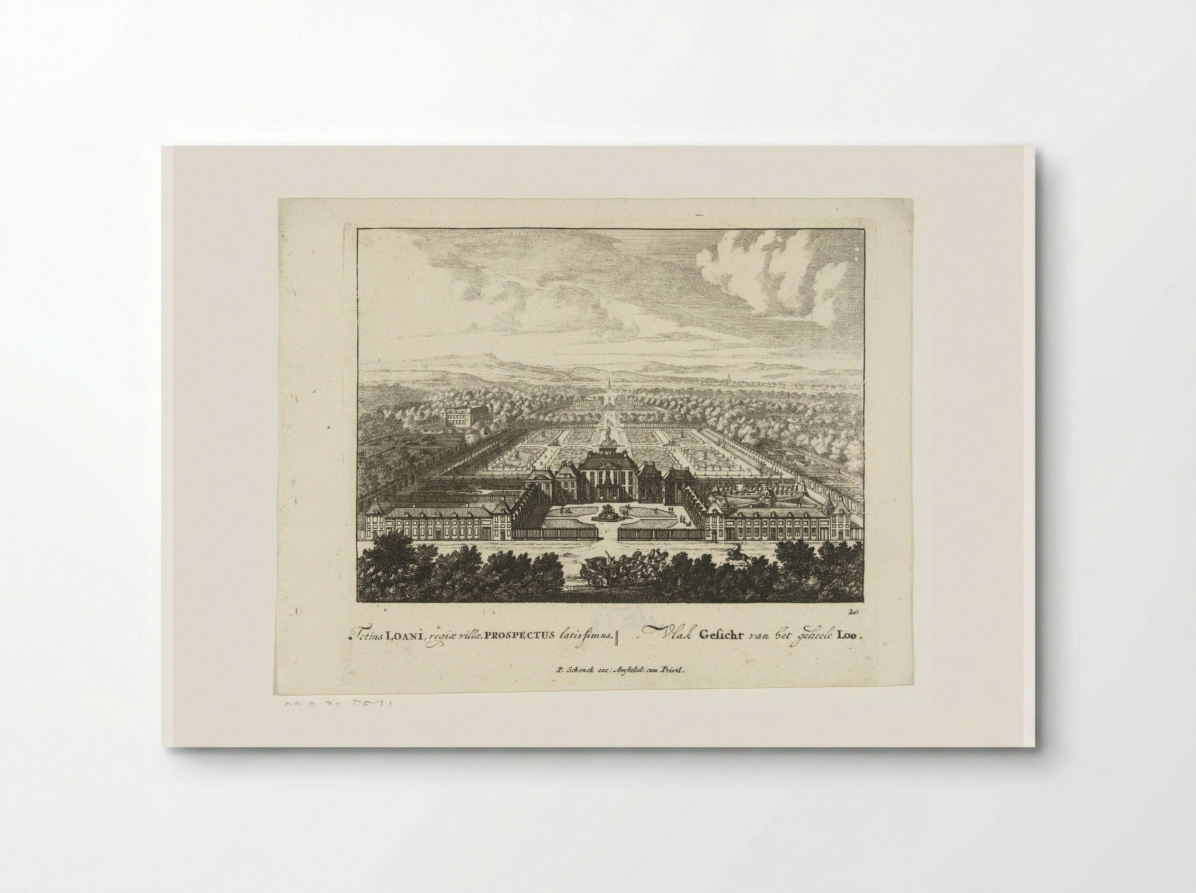 Gezicht op Paleis Het Loo vanuit vogelvlucht - Jan van Call (I) - Poster