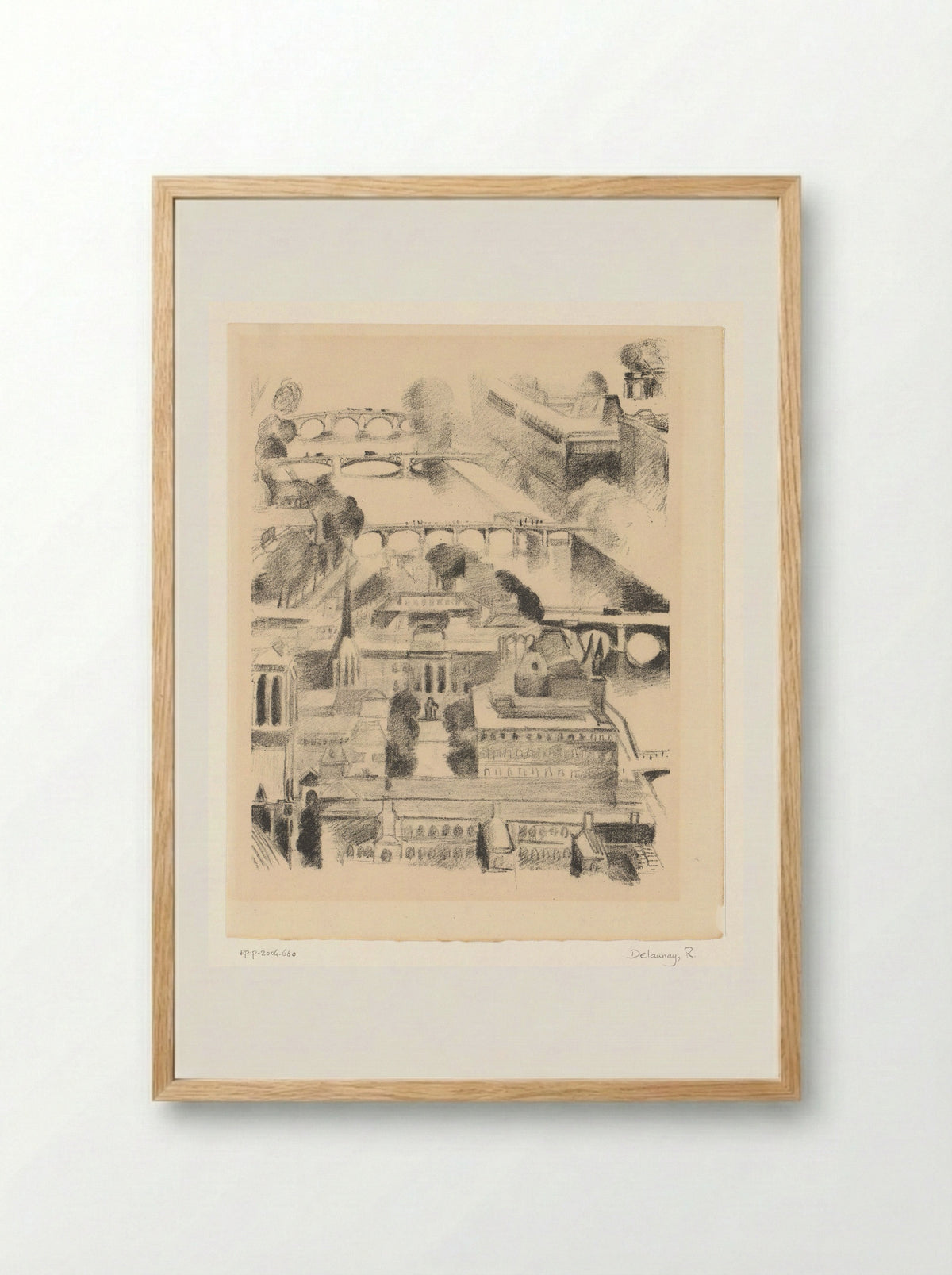 Gezicht op Parijs - Robert Delaunay - Framed Print Wood