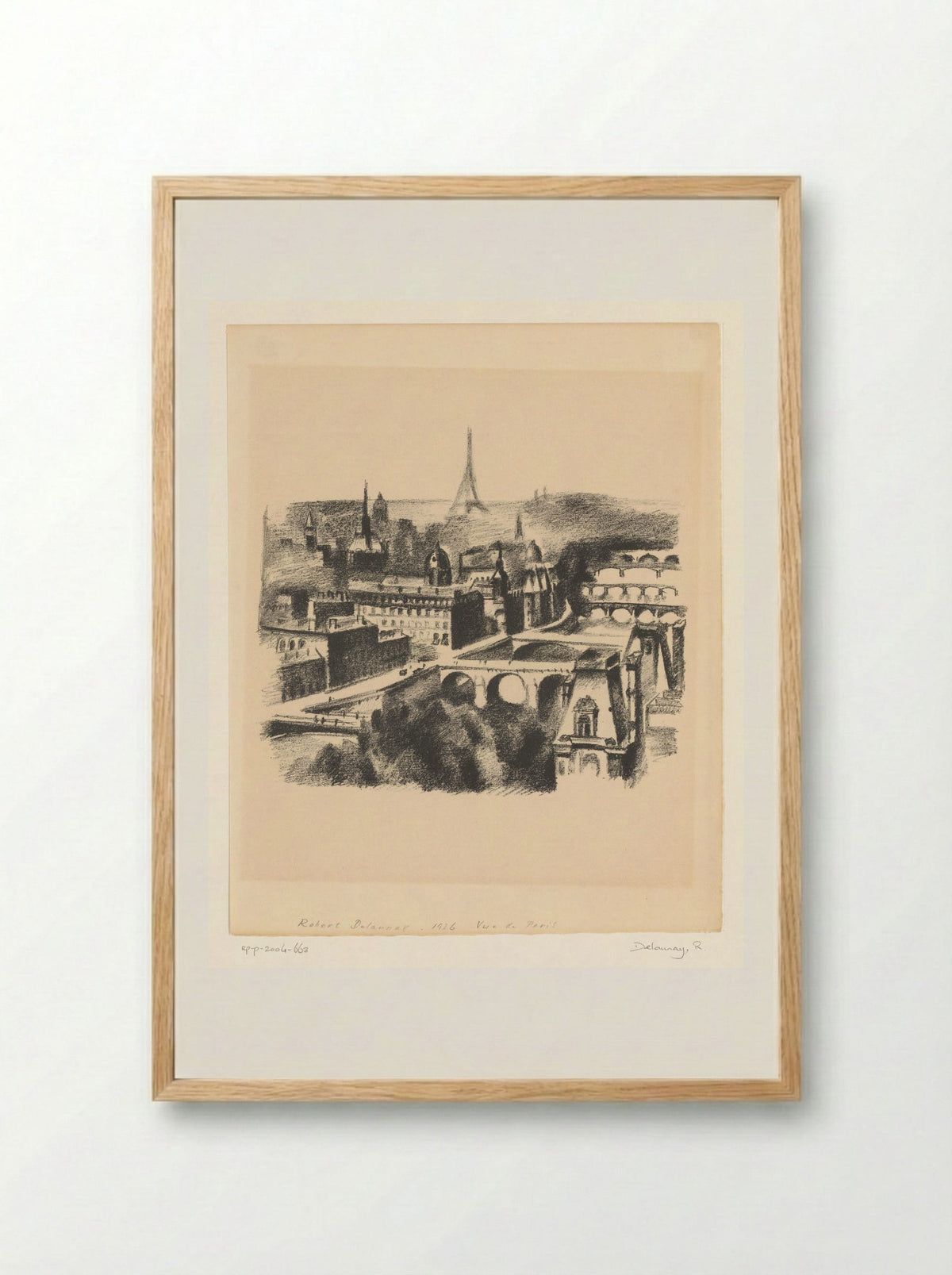 Gezicht op Parijs - Robert Delaunay - Framed Print Wood