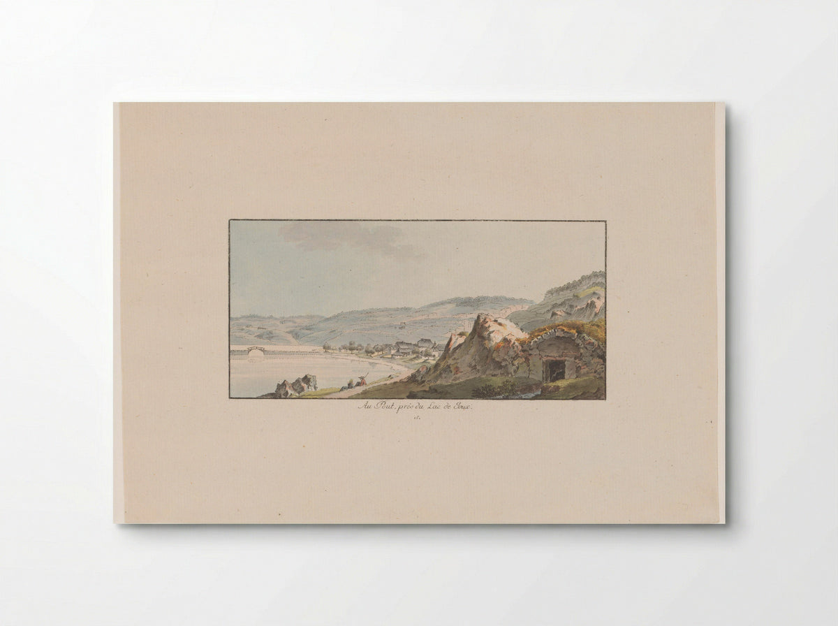 Gezicht op Pout bij het Lac de Joux - Johann Ludwig Aberli - Poster