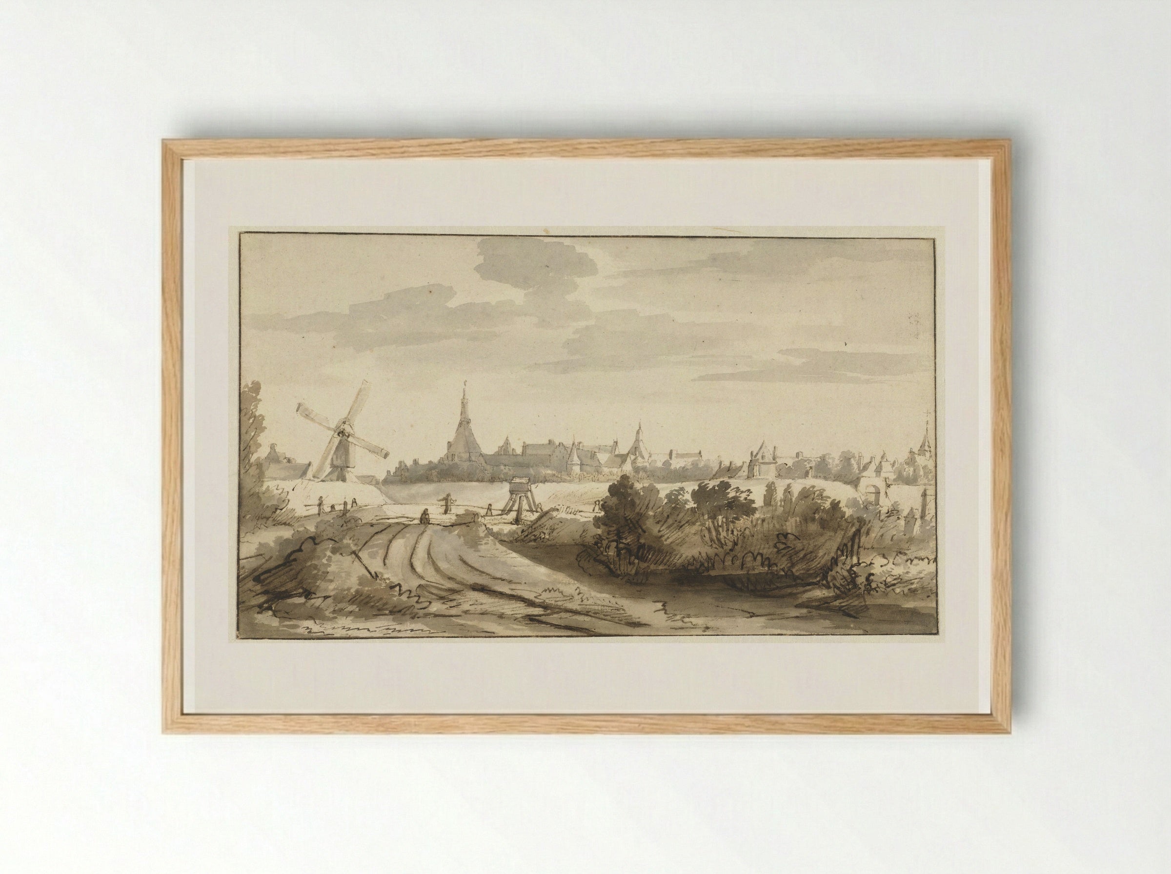 Gezicht op Ravestein - Nicolaes Maes - Framed Print Wood