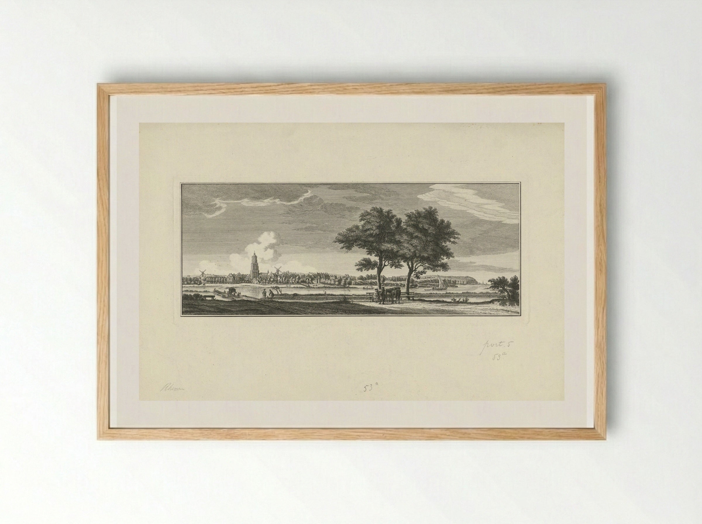 Gezicht op Rhenen - Jan Caspar Philips - Framed Print Wood