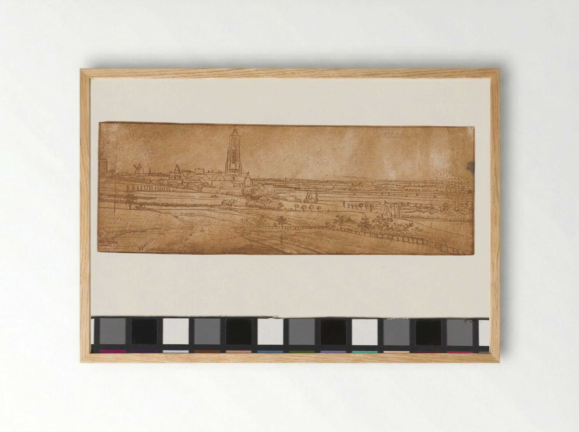 Gezicht op Rhenen - Jan Ruyscher - Framed Print Wood