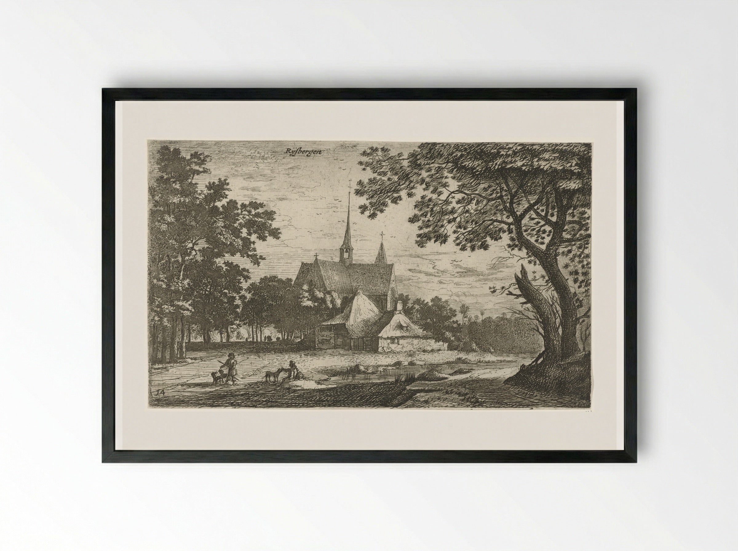 Gezicht op Rijsbergen - Roelant Roghman - Framed Print Black