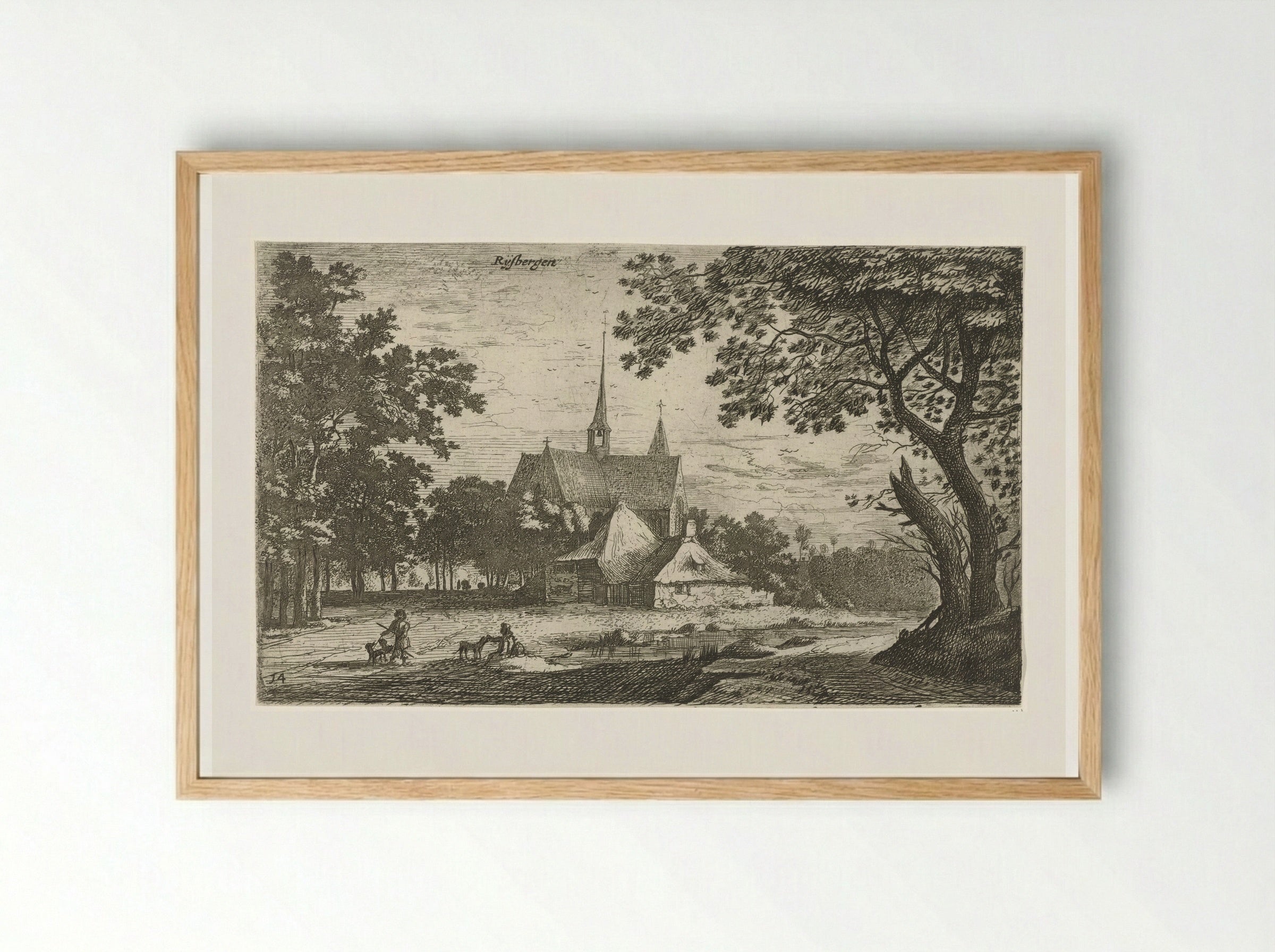 Gezicht op Rijsbergen - Roelant Roghman - Framed Print Wood