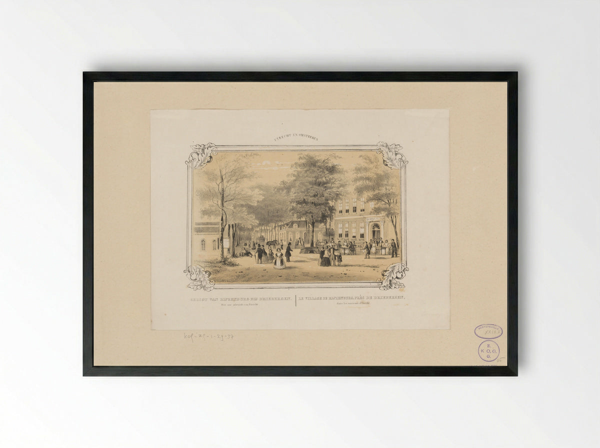 Gezicht op Rijzenburg - Hendrik Wilhelmus Last - Framed Print Black