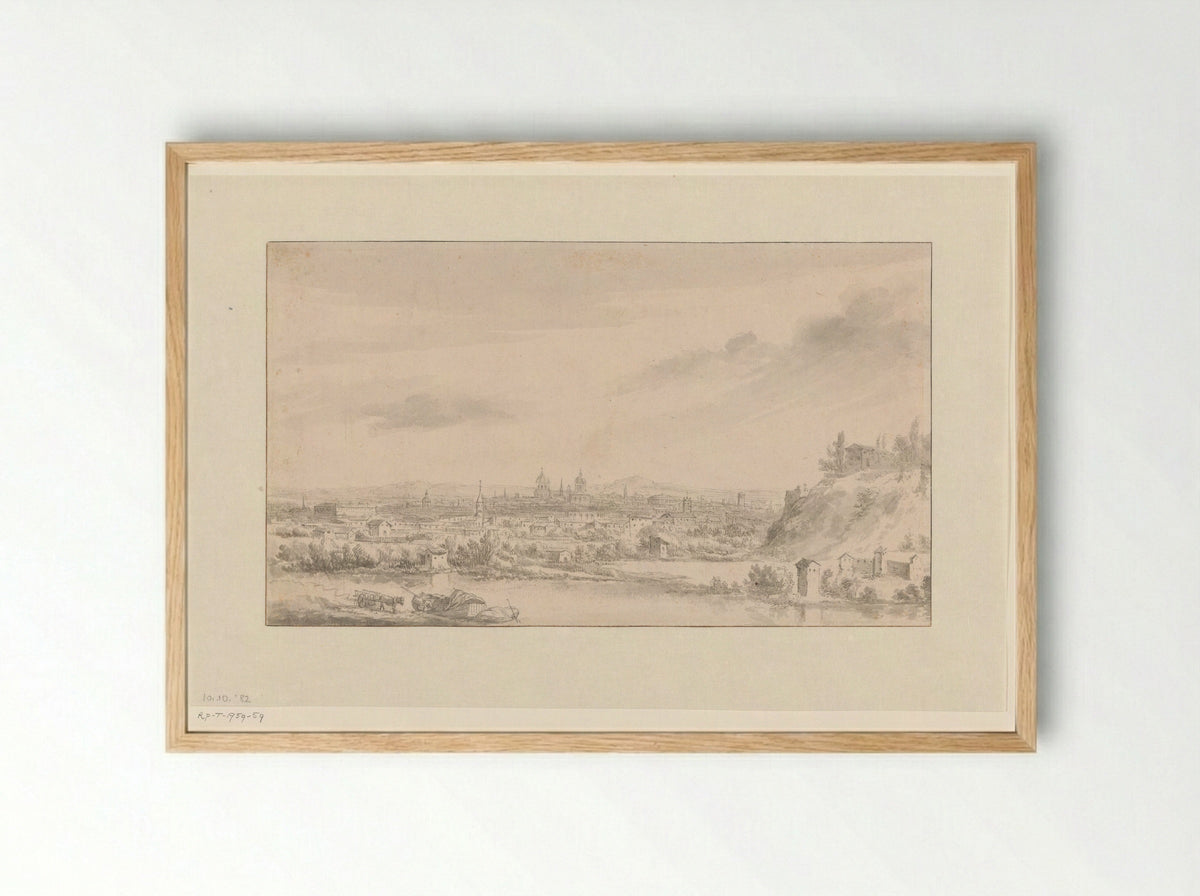 Gezicht op Rome - Jacob de Heusch - Framed Print Wood