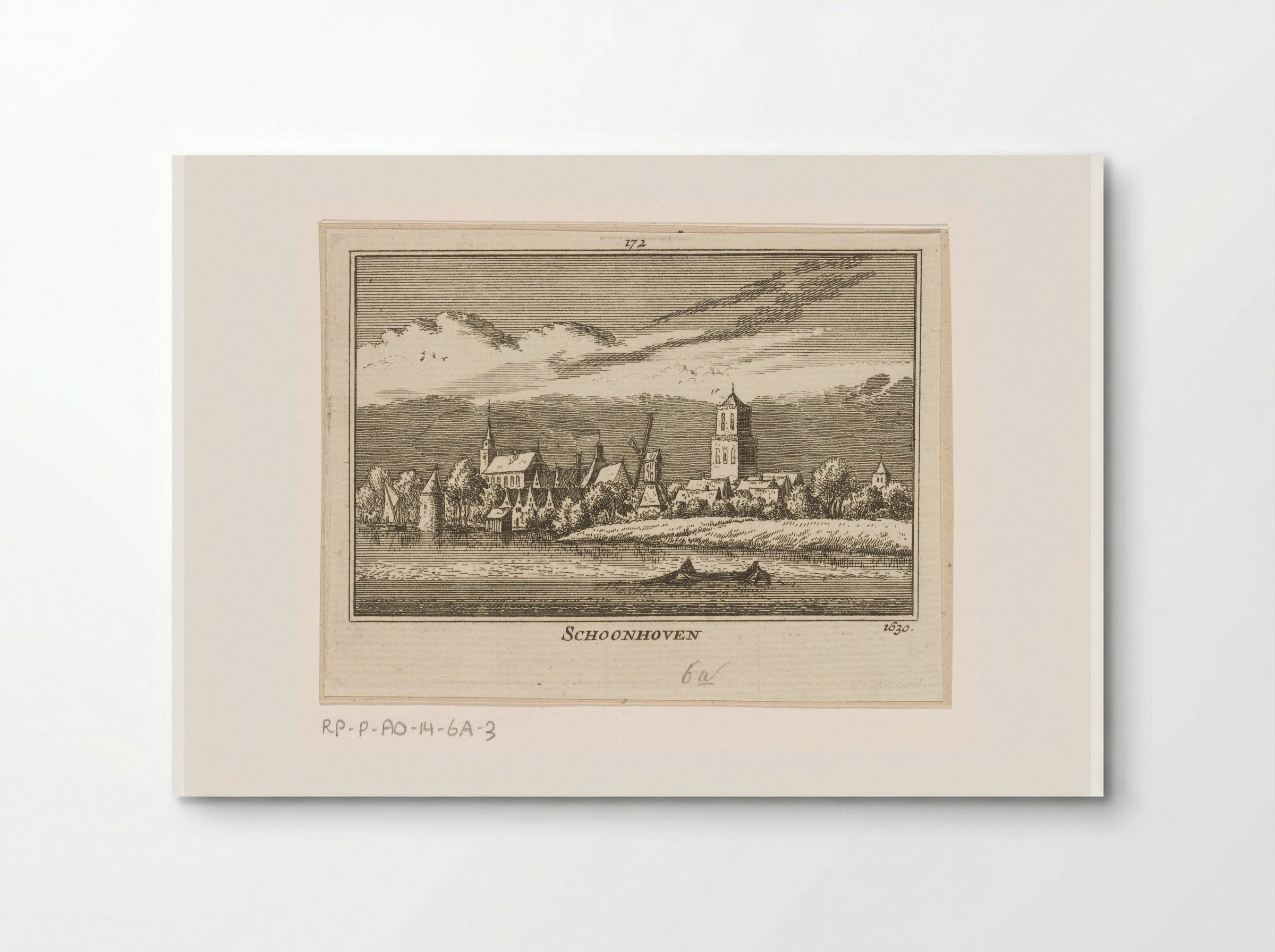 Gezicht op Schoonhoven - Abraham Rademaker - Poster