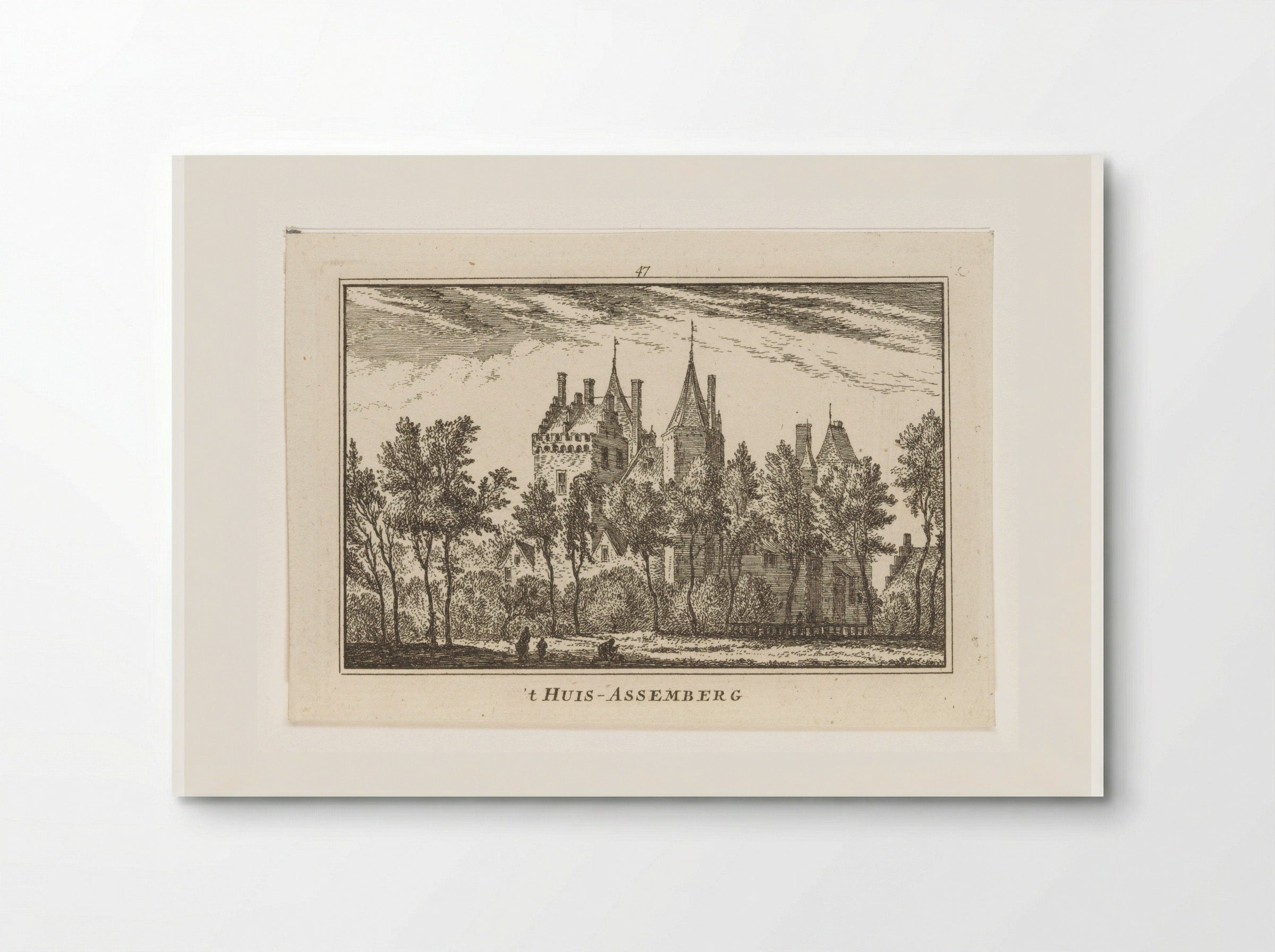 Gezicht op Slot Assumburg - Abraham Rademaker - Poster