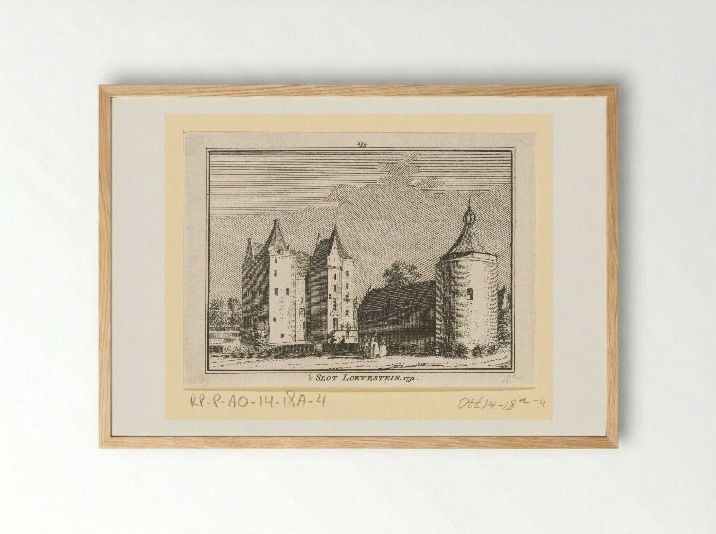 Gezicht op Slot Loevestein - Hendrik Spilman - Framed Print Wood