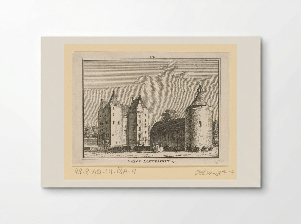 Gezicht op Slot Loevestein - Hendrik Spilman - Poster