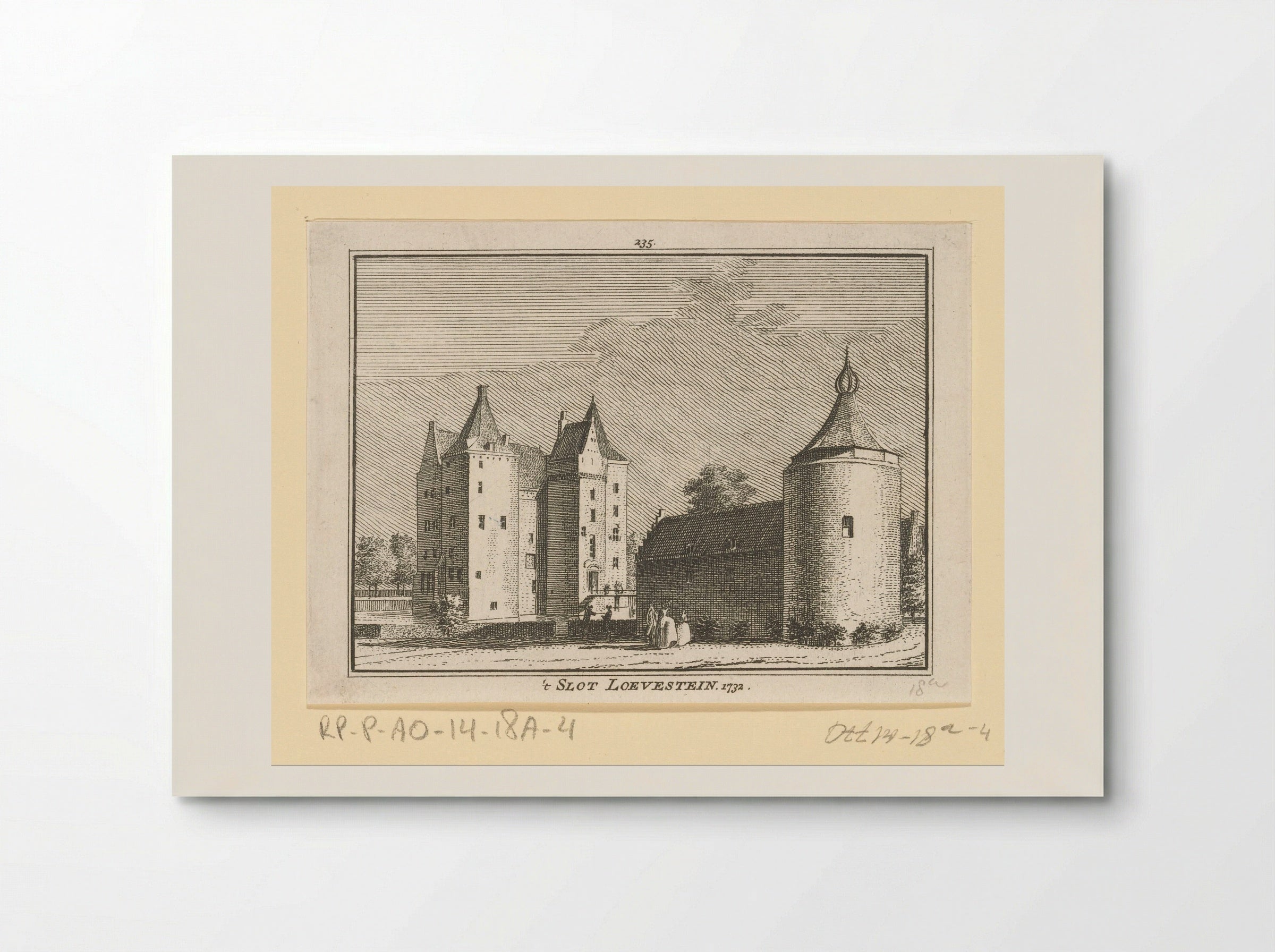 Gezicht op Slot Loevestein - Hendrik Spilman - Poster