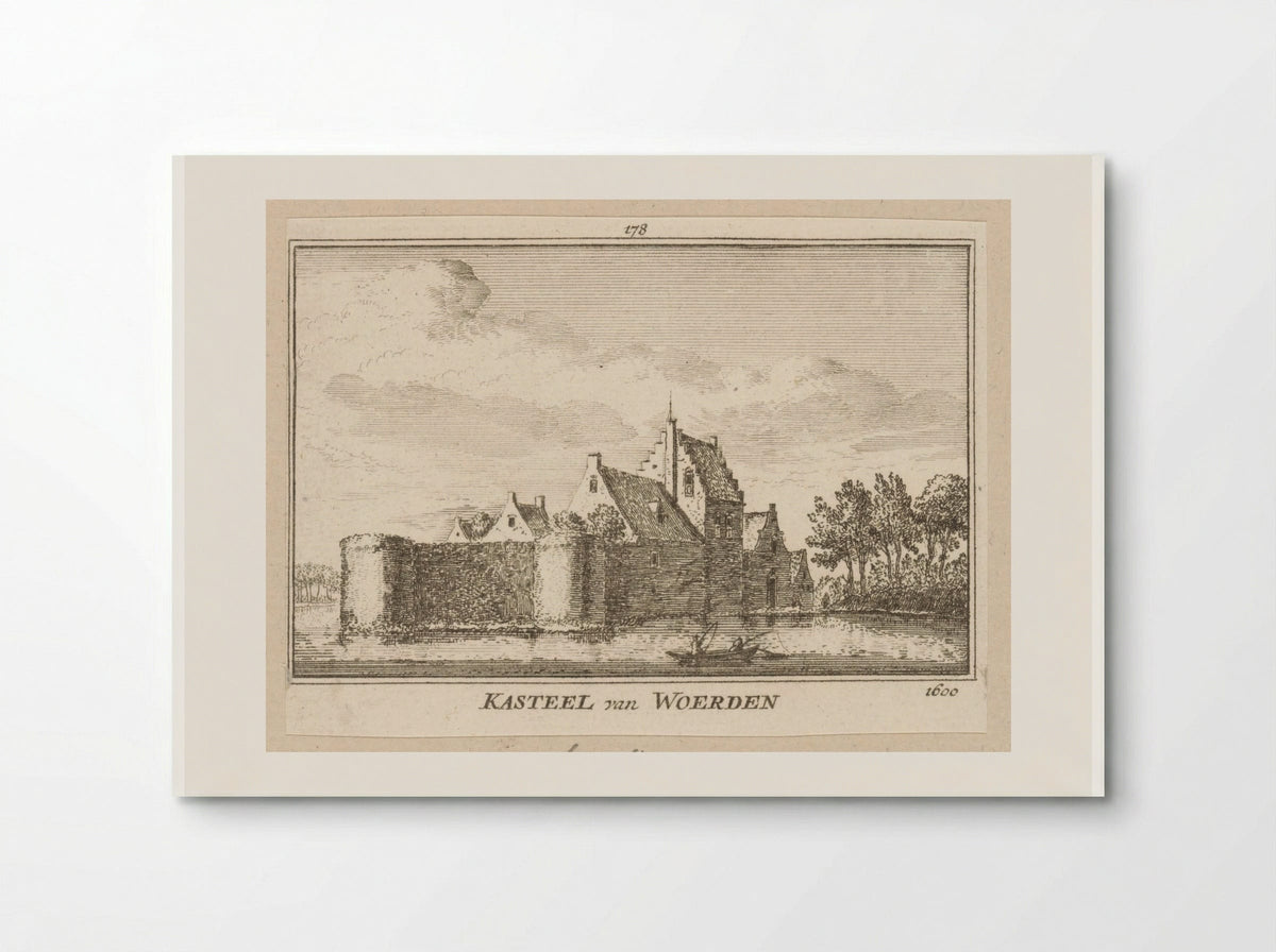 Gezicht op Slot Woerden - Abraham Rademaker - Poster