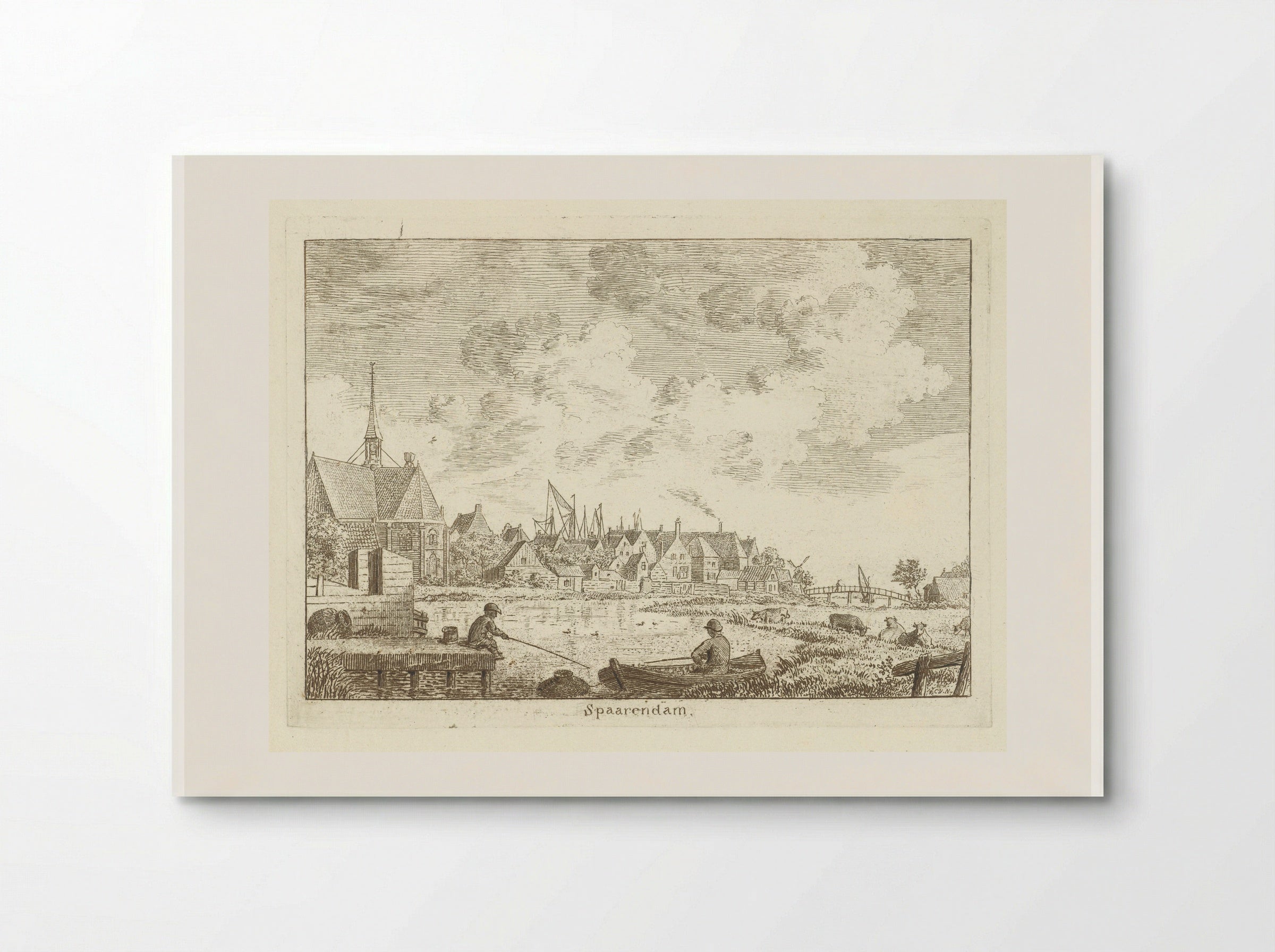 Gezicht op Spaarndam - Cornelis van Noorde - Poster