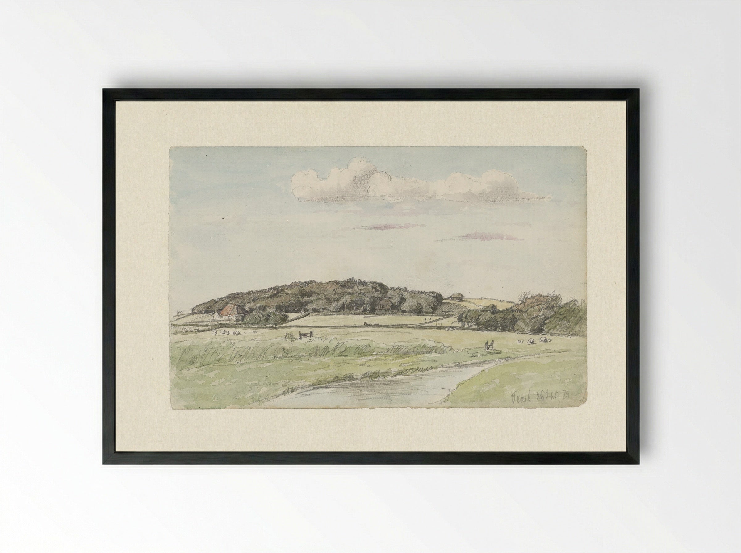 Gezicht op Texel - Jan Hoynck van Papendrecht - Framed Print Black