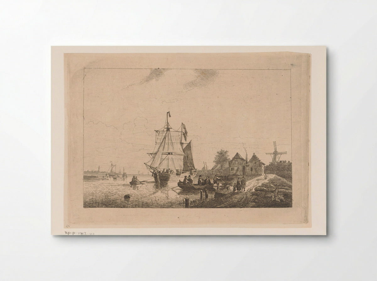 Gezicht op Tholen - Egidius Linnig - Poster