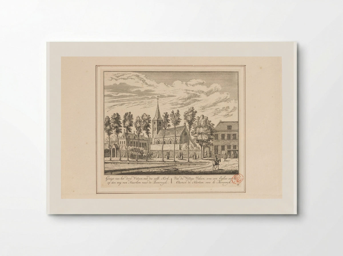 Gezicht op Velsen - Abraham Rademaker - Poster