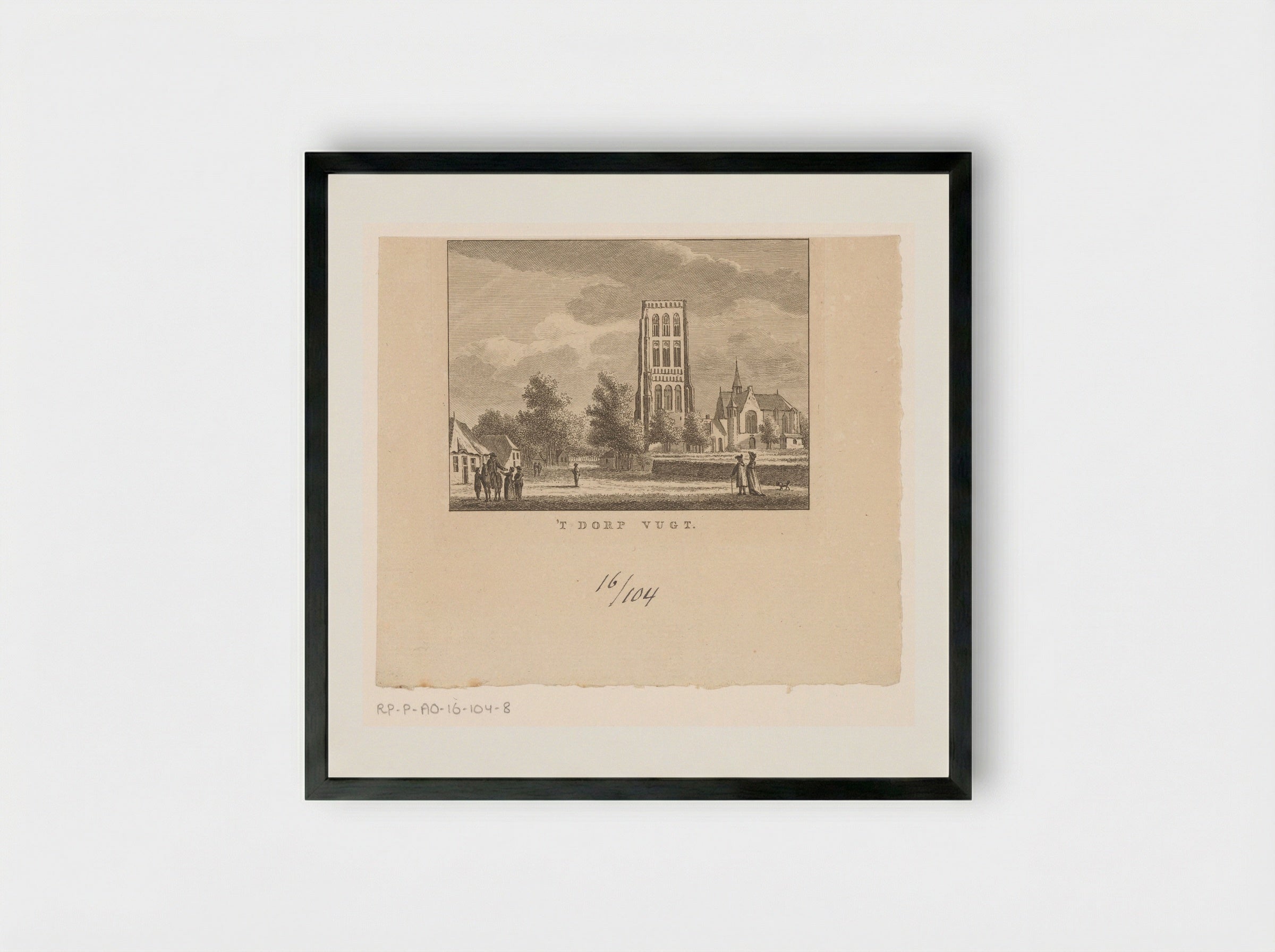 Gezicht op Vught - Carel Frederik Bendorp (I) - Framed Print Black