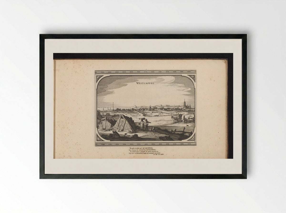 Gezicht op Westkapelle - Pieter Hendricksz. Schut - Framed Print Black