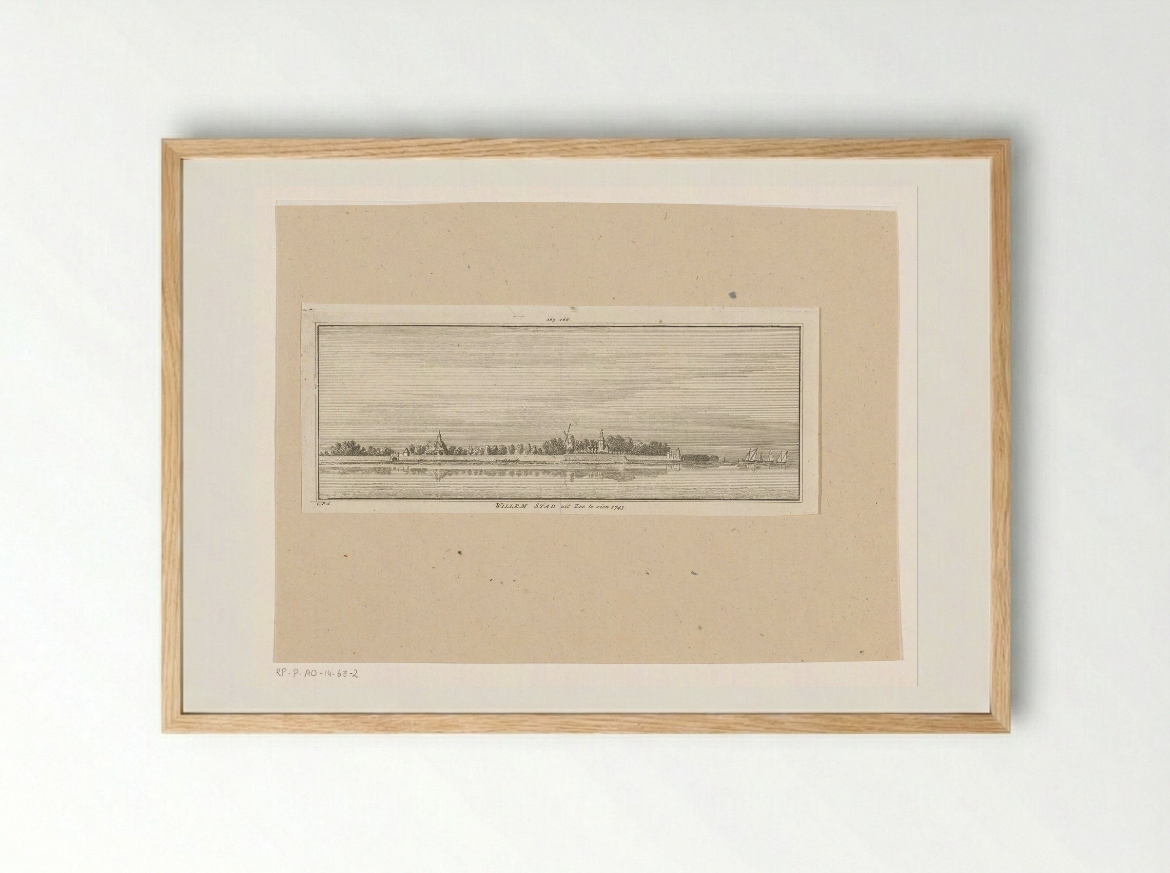 Gezicht op Willemstad (Noord-Brabant) - Hendrik Spilman - Framed Print Wood