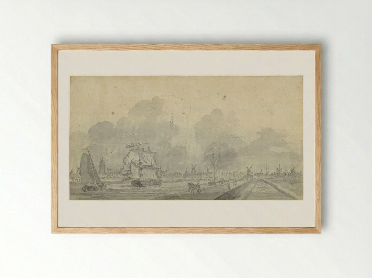 Gezicht op Zierikzee - Dirk de Jong - Framed Print Wood