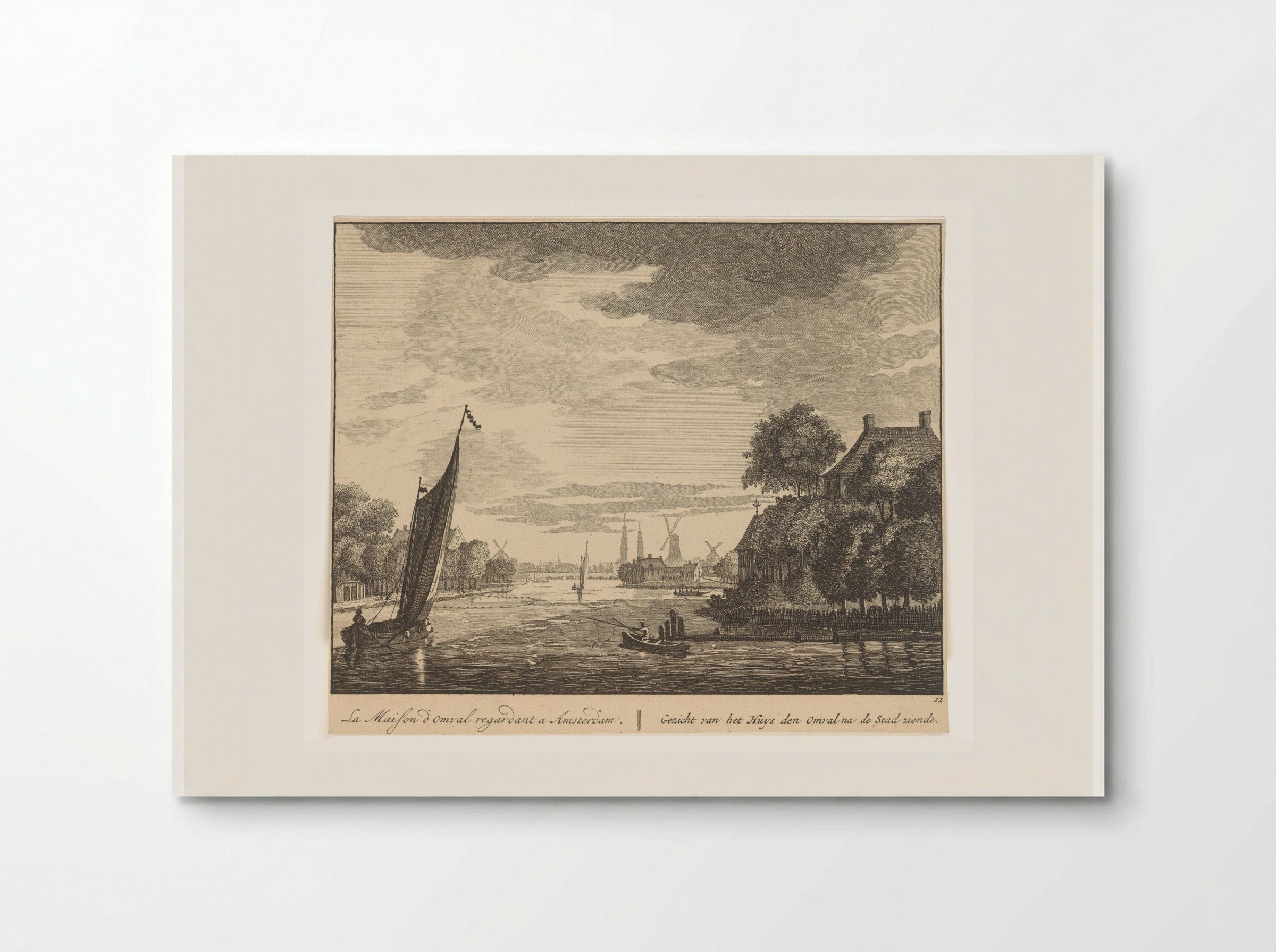Gezicht op de Amstel bij Huis De Omval - Matthijs Pool - Poster