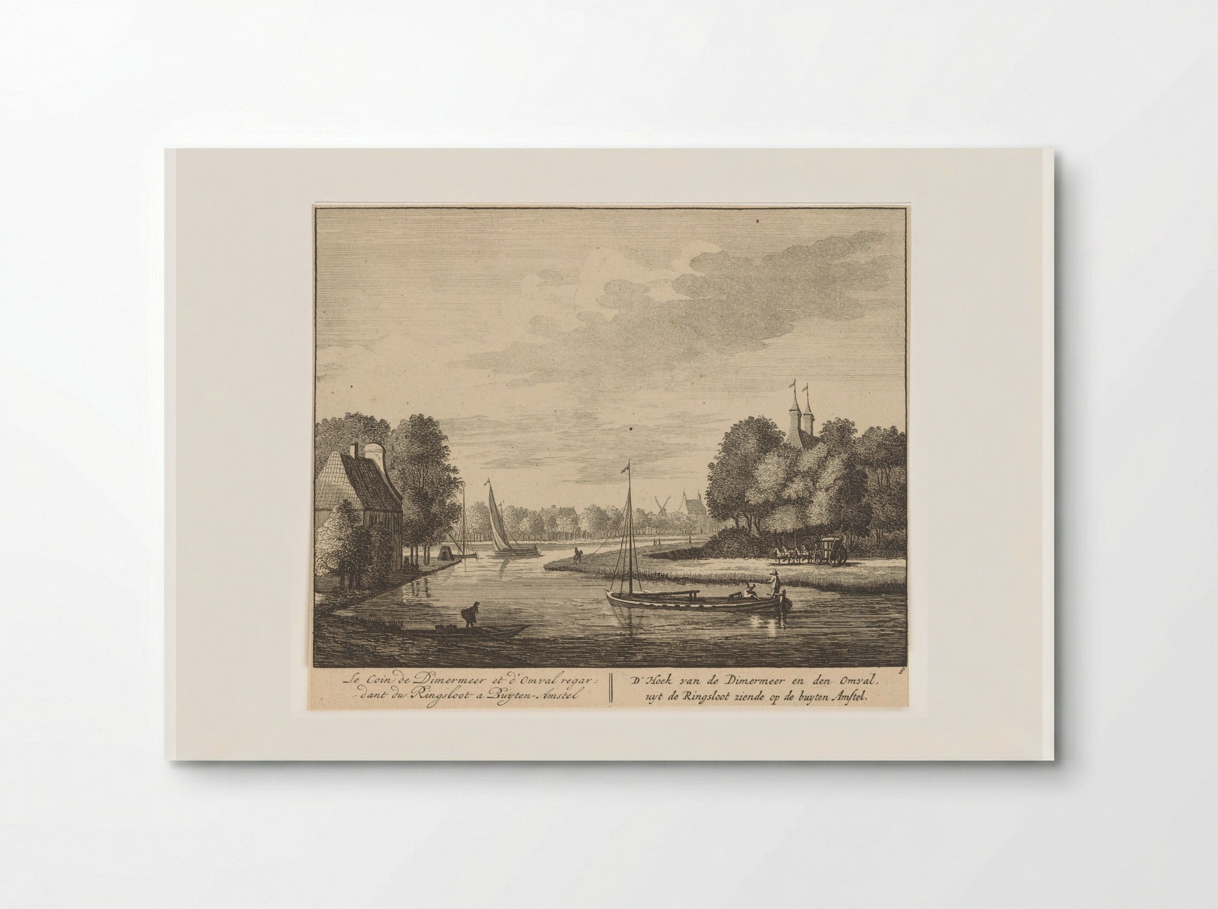 Gezicht op de Amstel bij de Omval - Matthijs Pool - Poster