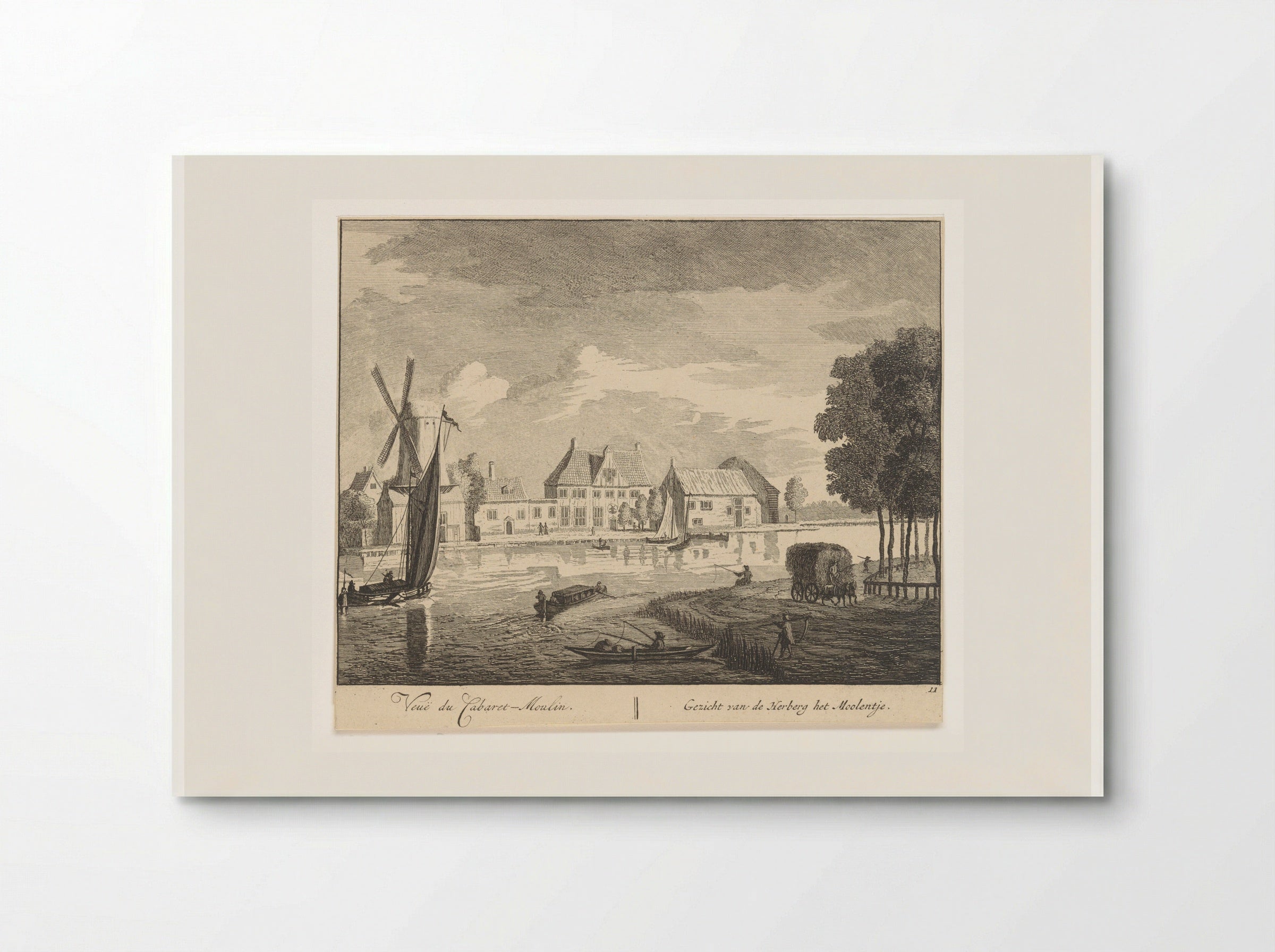 Gezicht op de Amstel bij herberg het Molentje - Matthijs Pool - Poster